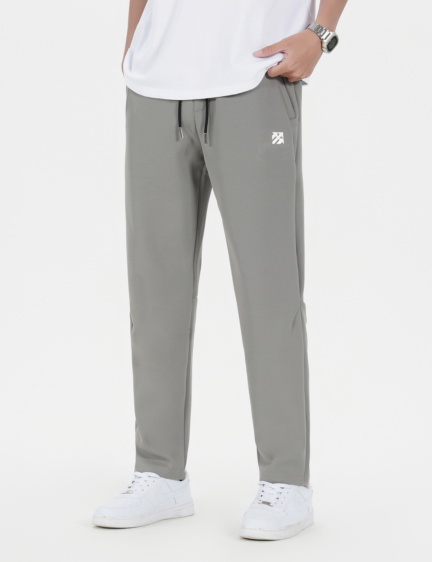 Senbwl Men's Pique Cotton Jogger Sweatpants for Spring & Autumn