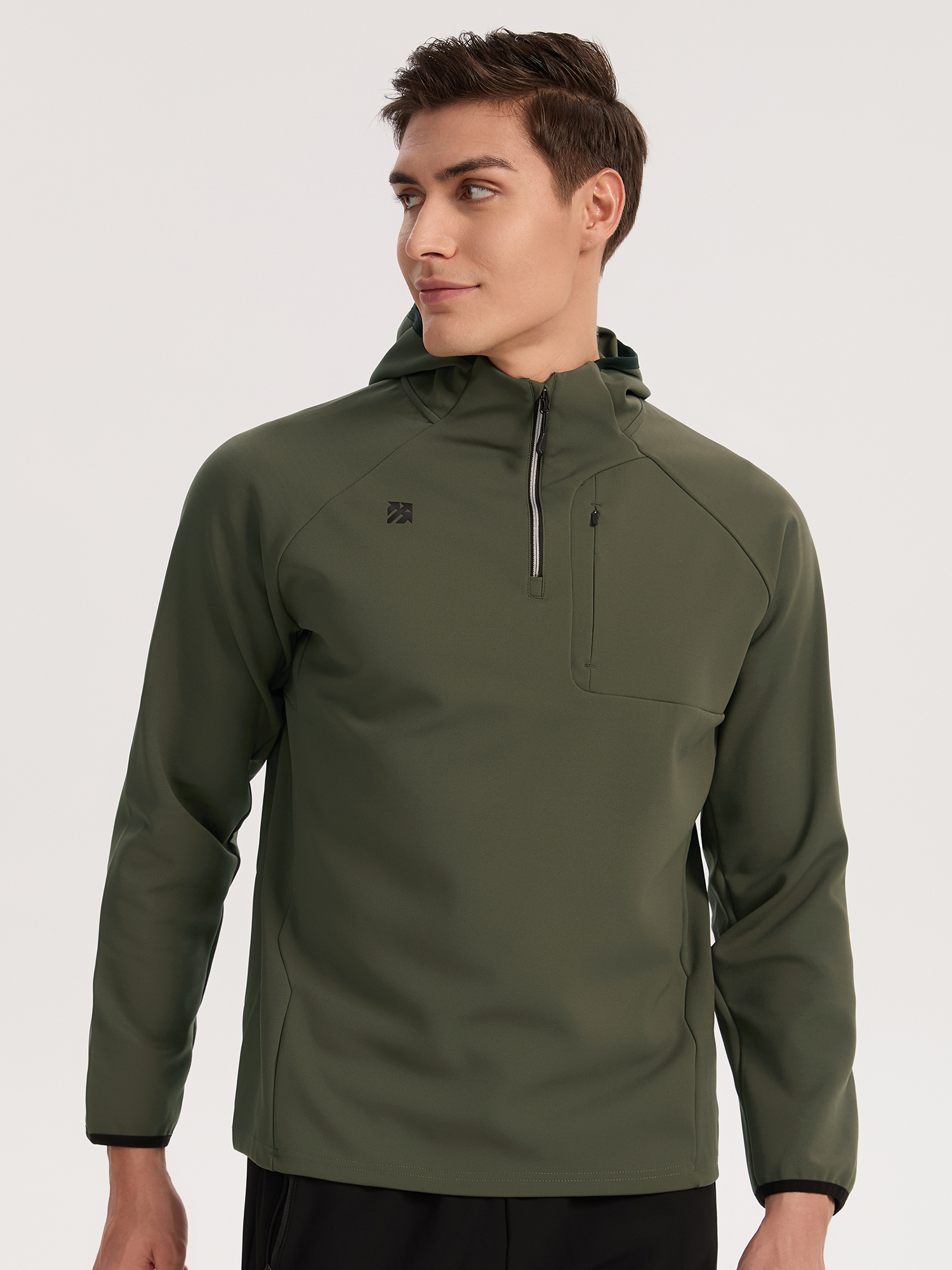 Senbwl Outdoor Hoodie Hooded Quarter Zip Sweatshirt High-Stretch Durable -Senbwl Sports
