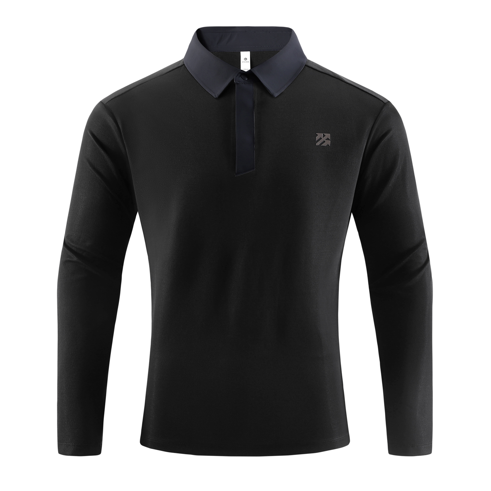 Senbwl Men's Brushed High Stretch Long Sleeve Polo Shirt