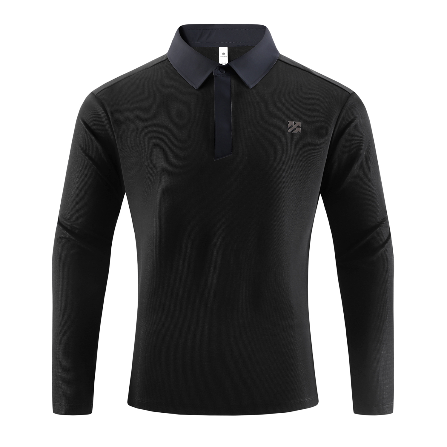 Senbwl Men's Brushed High Stretch Long Sleeve Polo Shirt-Senbwl Sports