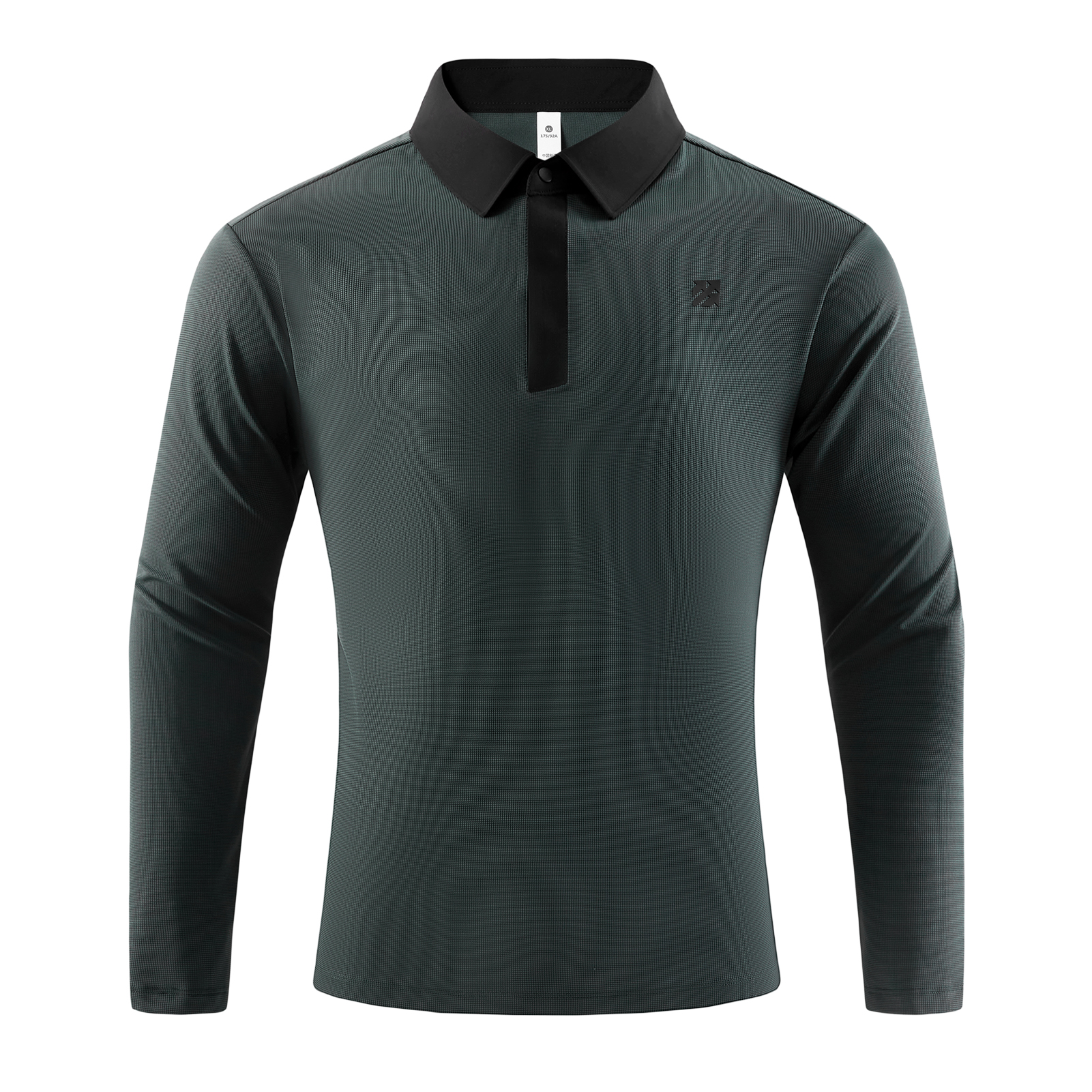 Senbwl Men's Brushed High Stretch Long Sleeve Polo Shirt-Senbwl Sports