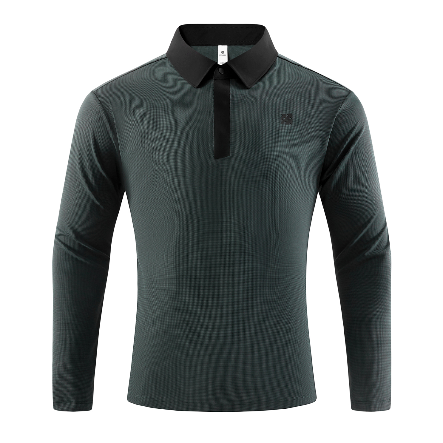 Senbwl Men's Brushed High Stretch Long Sleeve Polo Shirt-Senbwl Sports