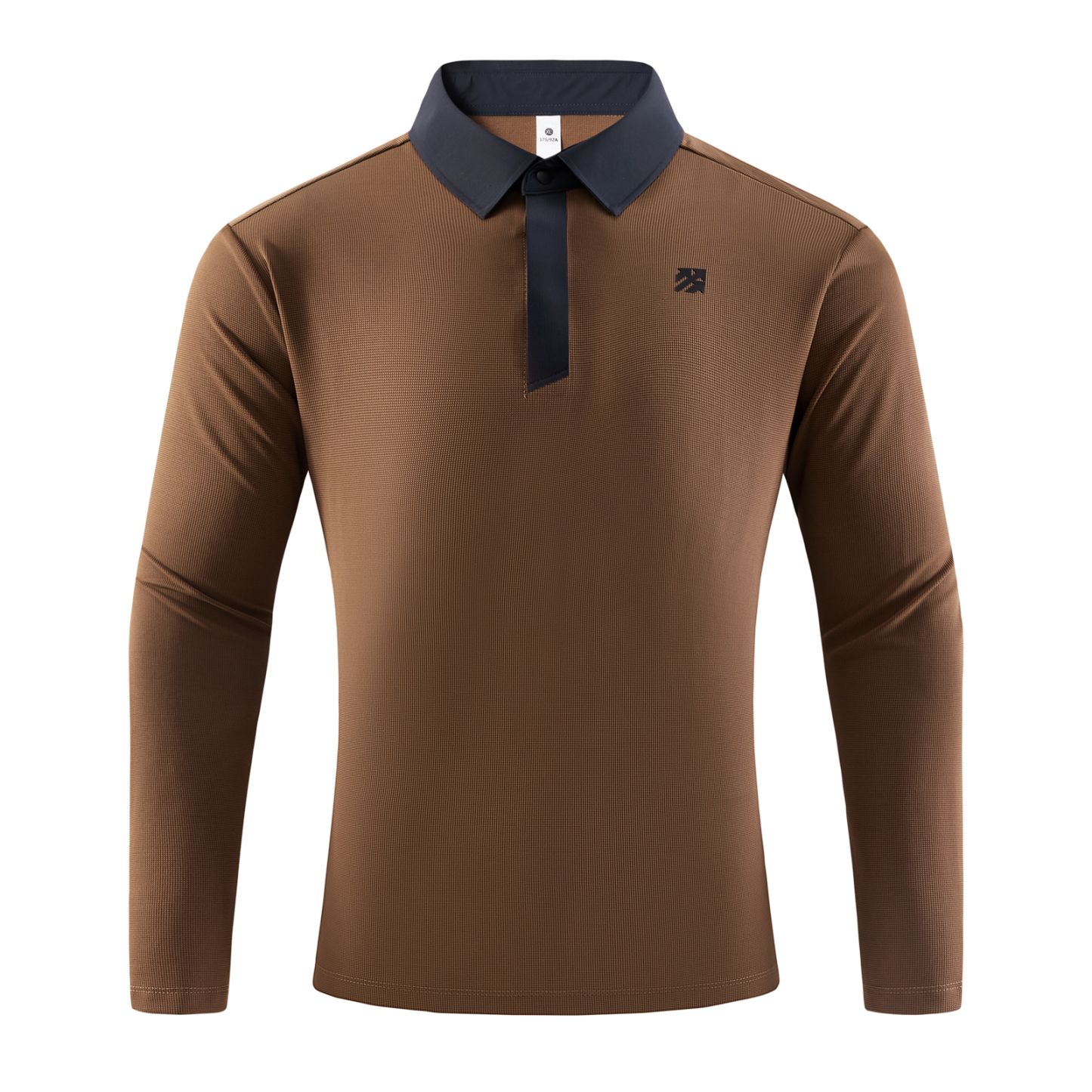 Senbwl Men's Brushed High Stretch Long Sleeve Polo Shirt-Senbwl Sports
