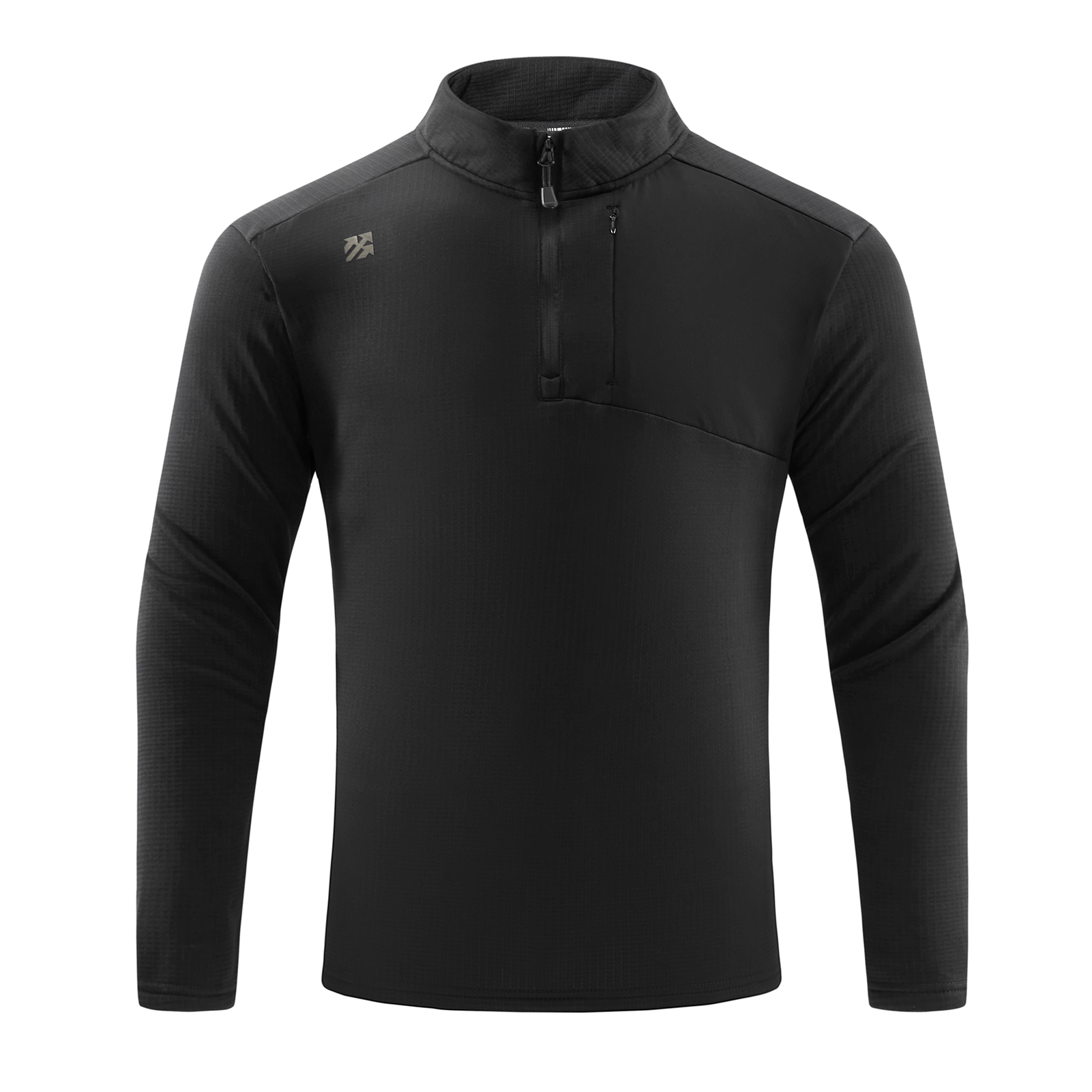 Senbwl Men's Quarter Zip Reversed Integrated Fleece Pullover