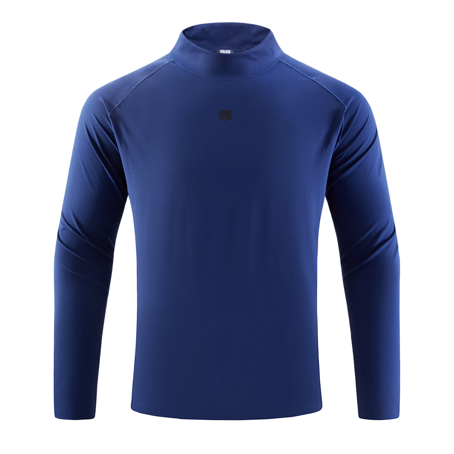 Senbwl Men's Double-Sided Brushed Mock Neck Long Sleeve T-Shirt-Senbwl Sports
