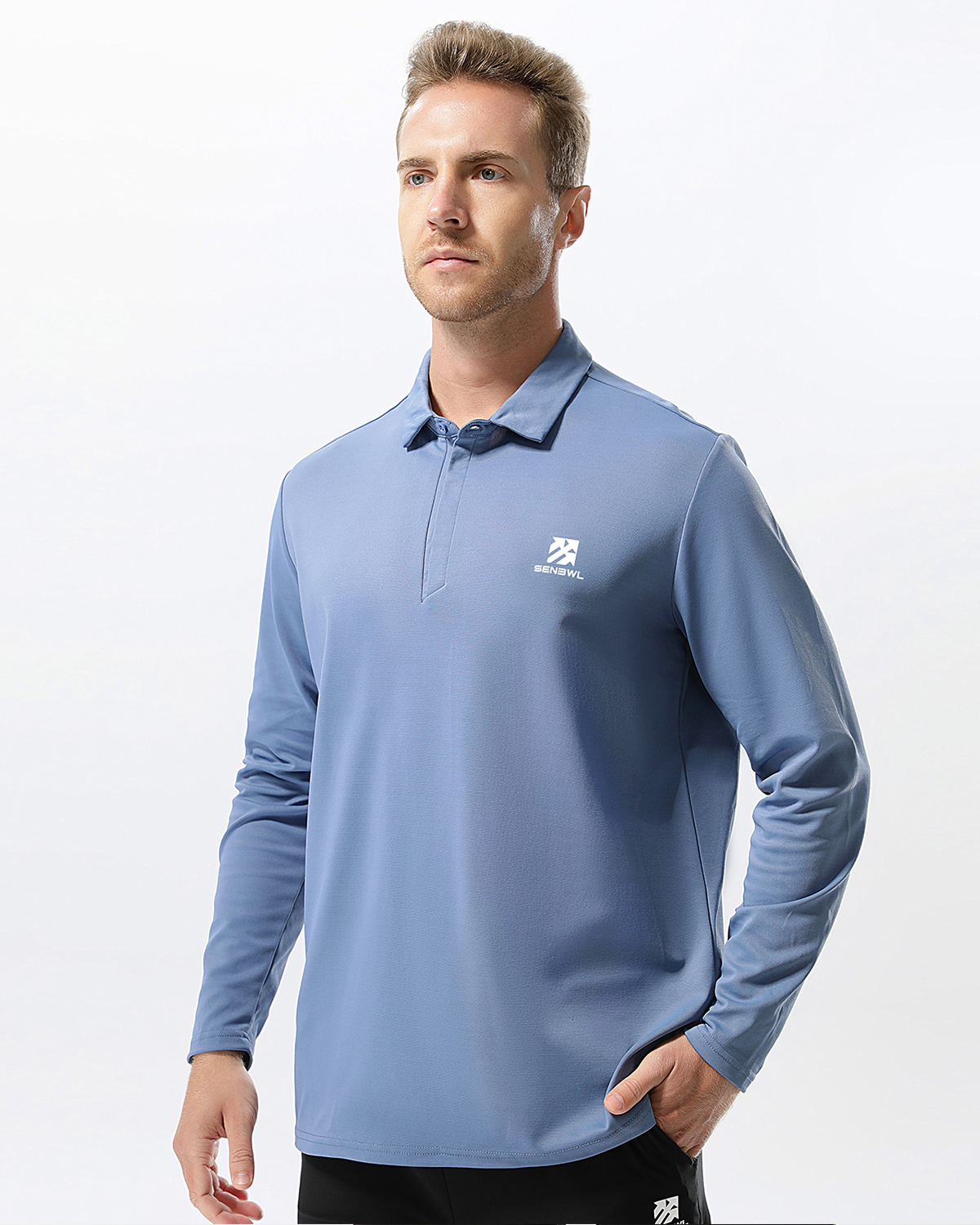 Senbwl Men's Quick Drying Long Sleeve Polo Shirts -Senbwl Sports