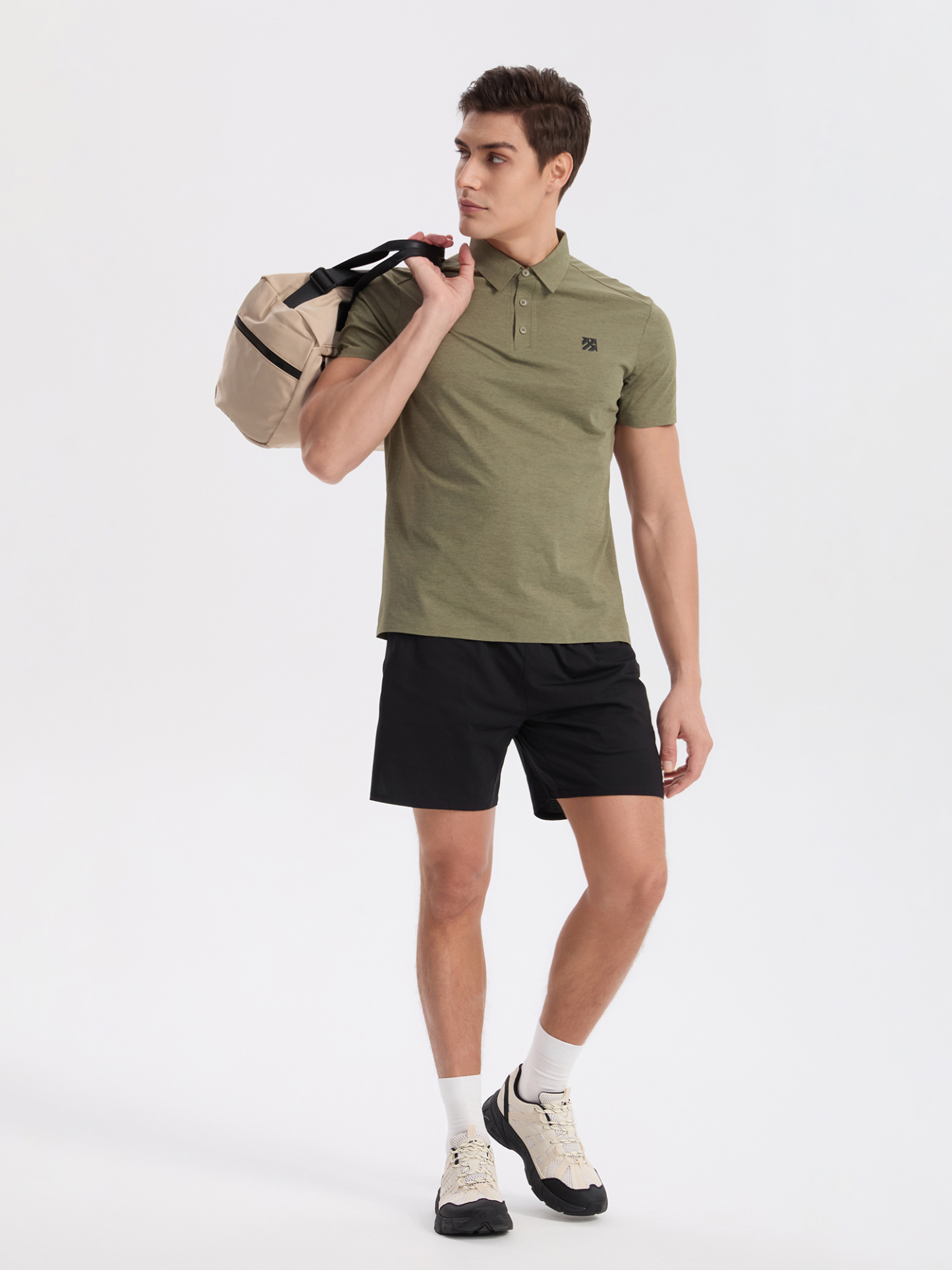 Senbwl Men's Pinhole Fabric Performance Seamless Polo Shirts