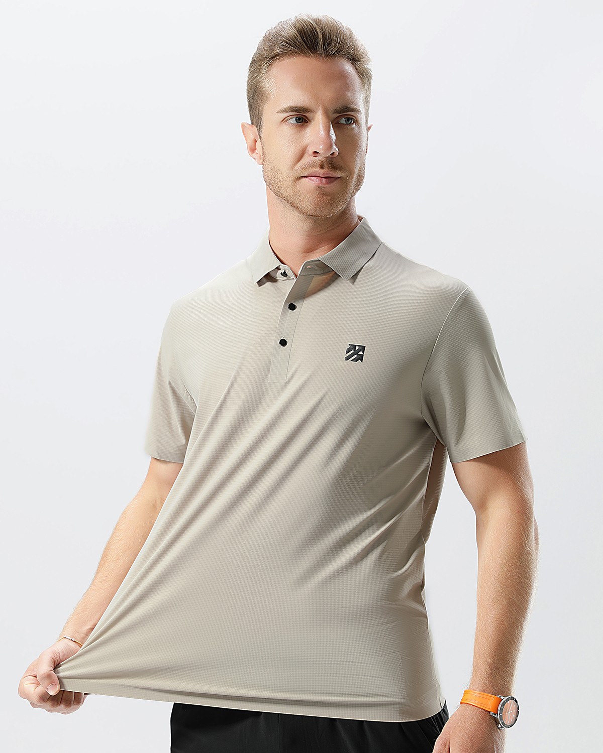 Senbwl Men's Ice Silk Seamless Performance Golf Polo Shirts UPF 50+ Anti-UV-Senbwl Sports