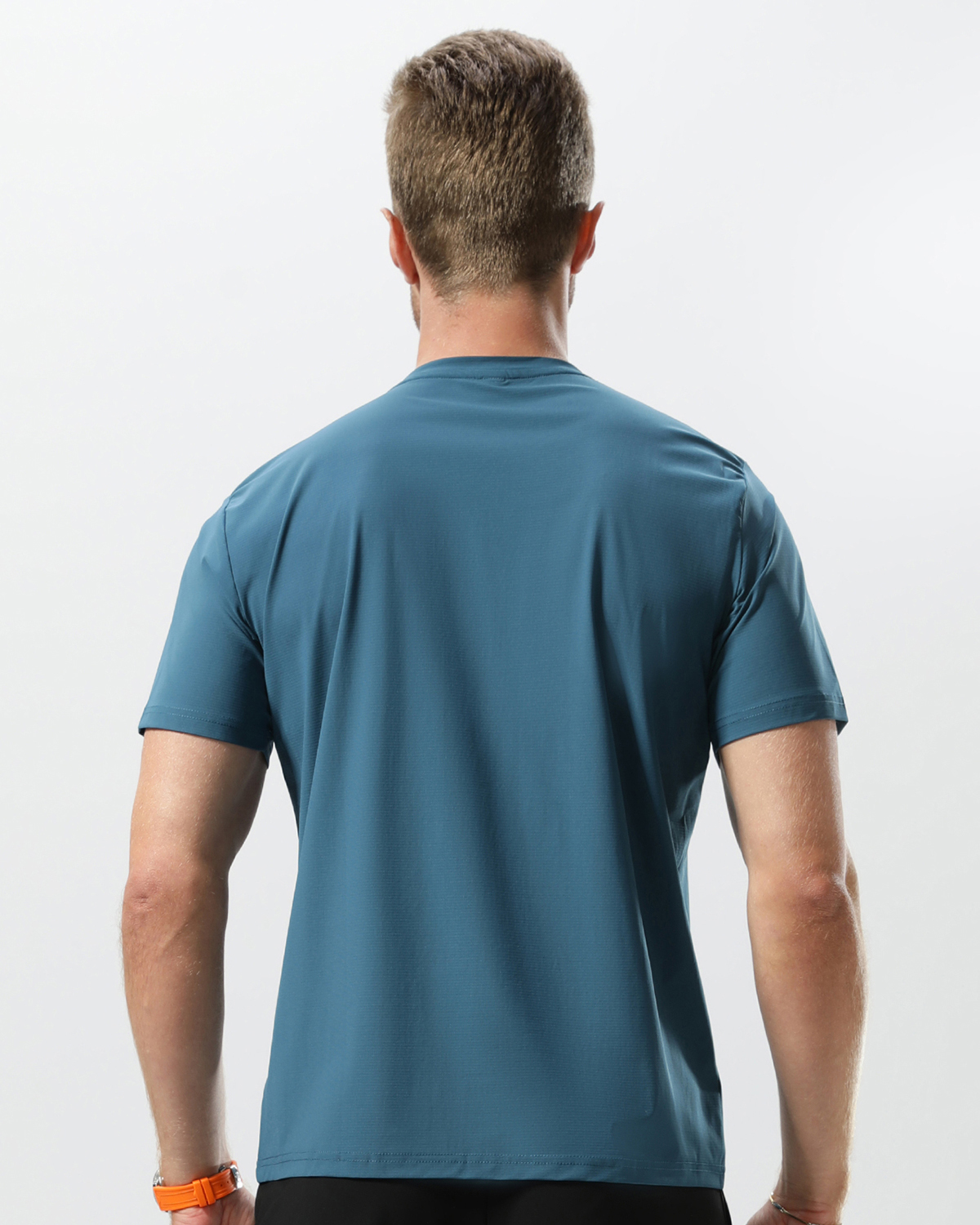 Senbwl Men's UPF 50+ Padel T-Shirt with Grid Texture-Senbwl Sports