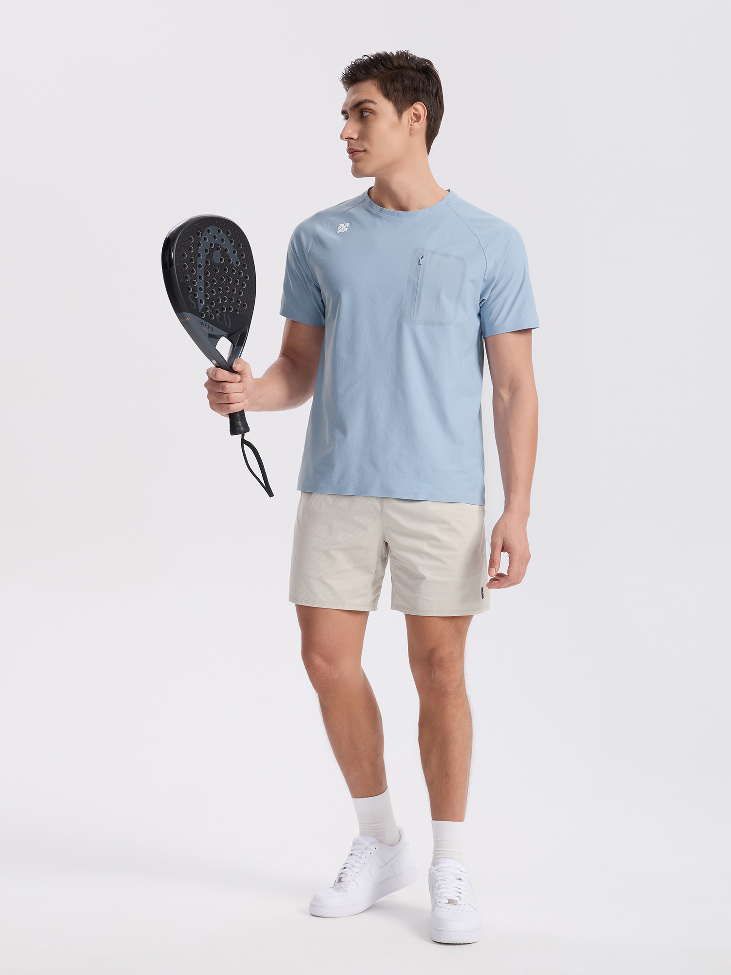 Senbwl Men's Cotton-Like Seamless Padel T-Shirt