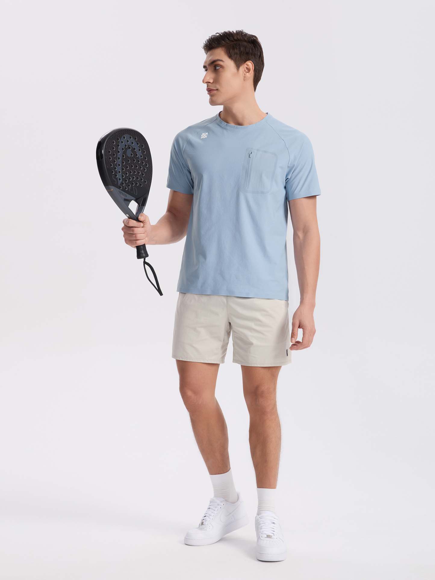 Senbwl Men's Cotton-Like Seamless Padel T-Shirt