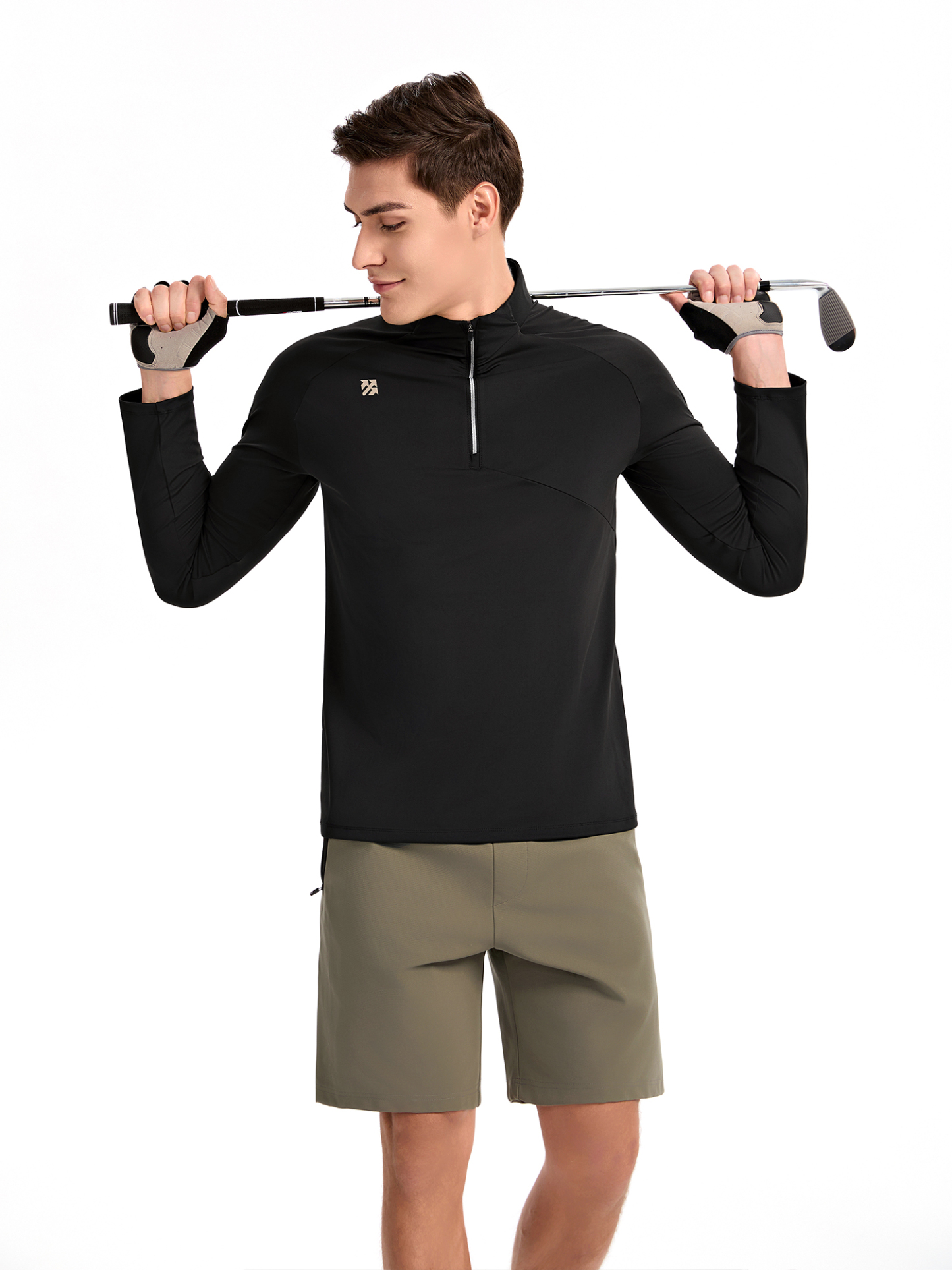 Senbwl Men's Double-Sided Brushed Quarter Zip Pullover