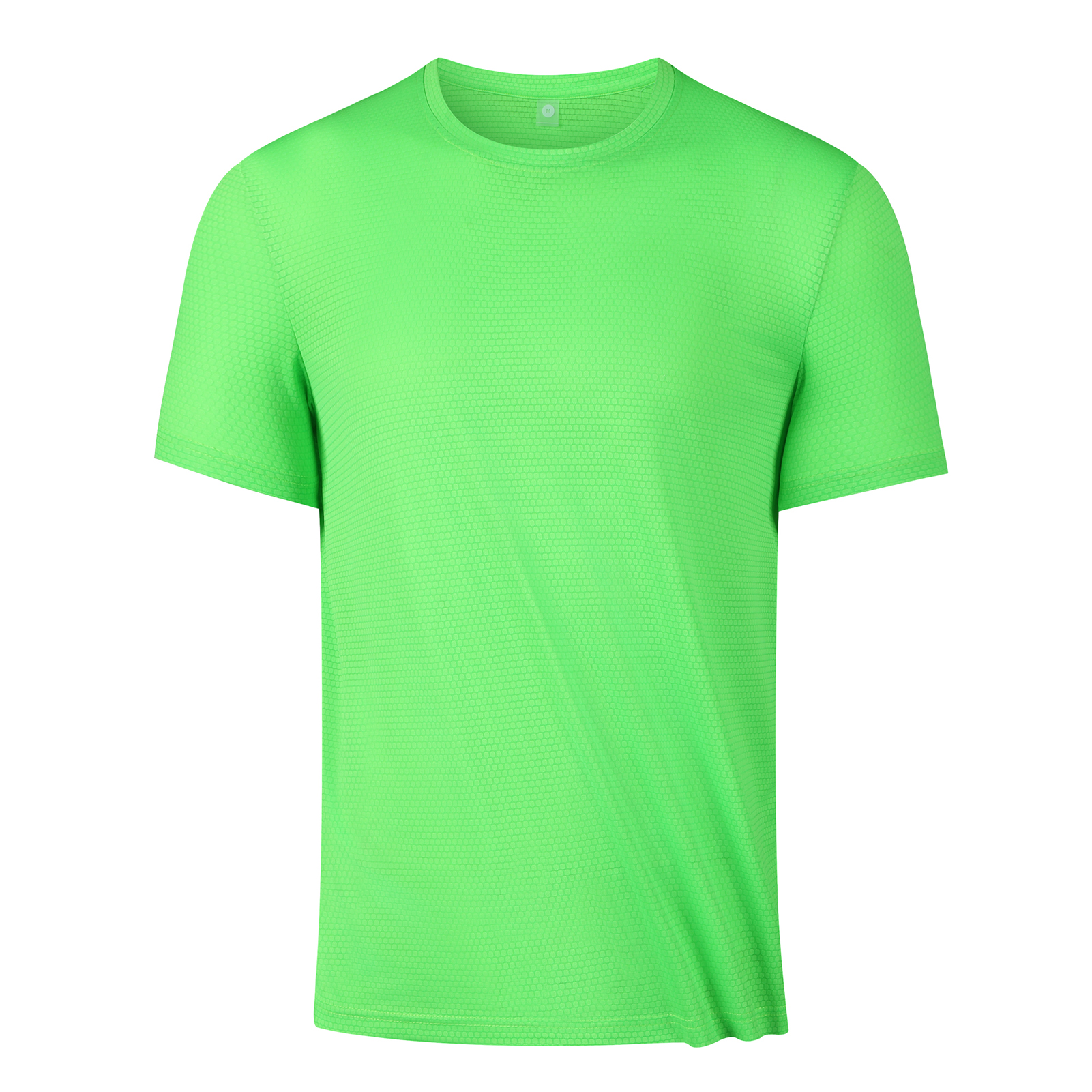 Senbwl Men's Soccer-Grid Texture T-Shirt Moisture-Wicking