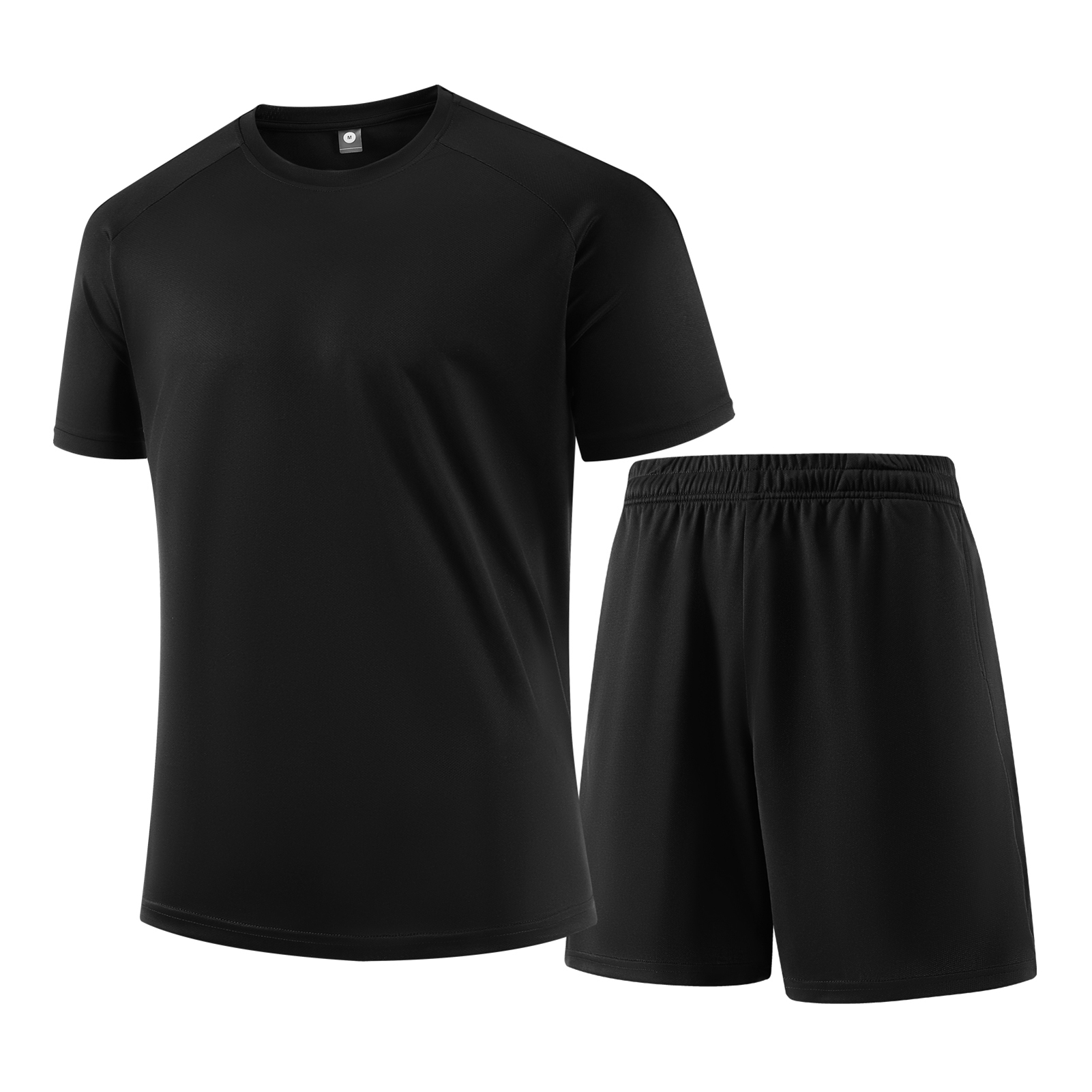 Senbwl Men's Short Sleeve Sports Set Moisture-Wicking