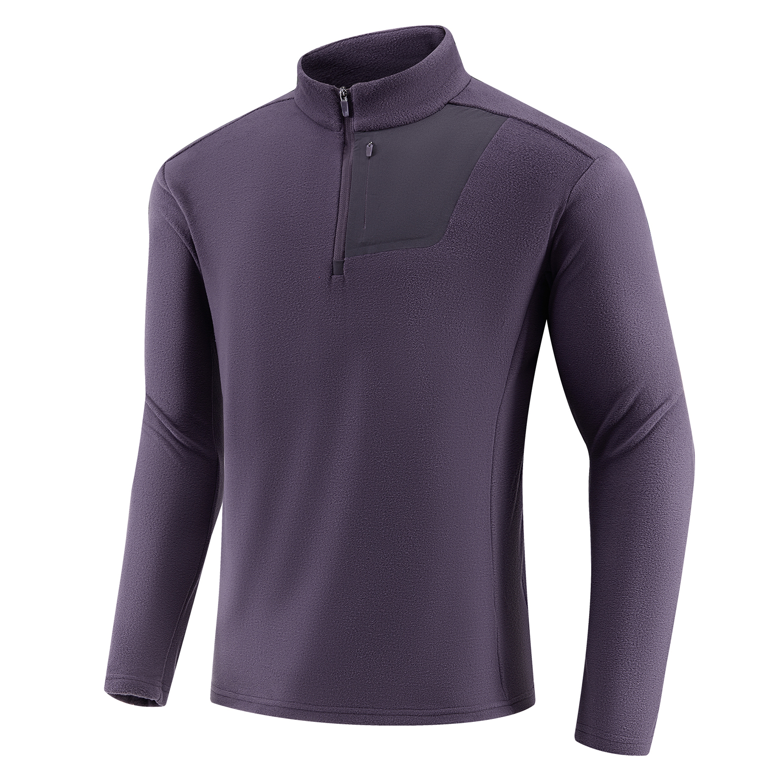 Senbwl Winter Men's Quarter Zip Premium Fleece Pullover Mid-layer