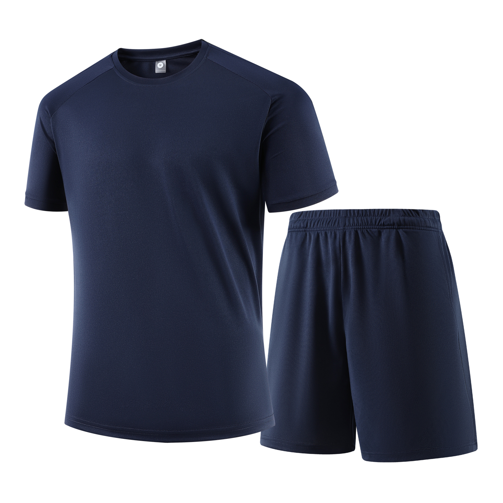 Senbwl Men's Short Sleeve Sports Set Moisture-Wicking