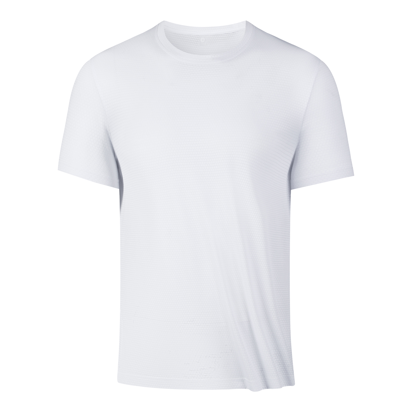 Senbwl Men's Soccer-Grid Texture T-Shirt Moisture-Wicking