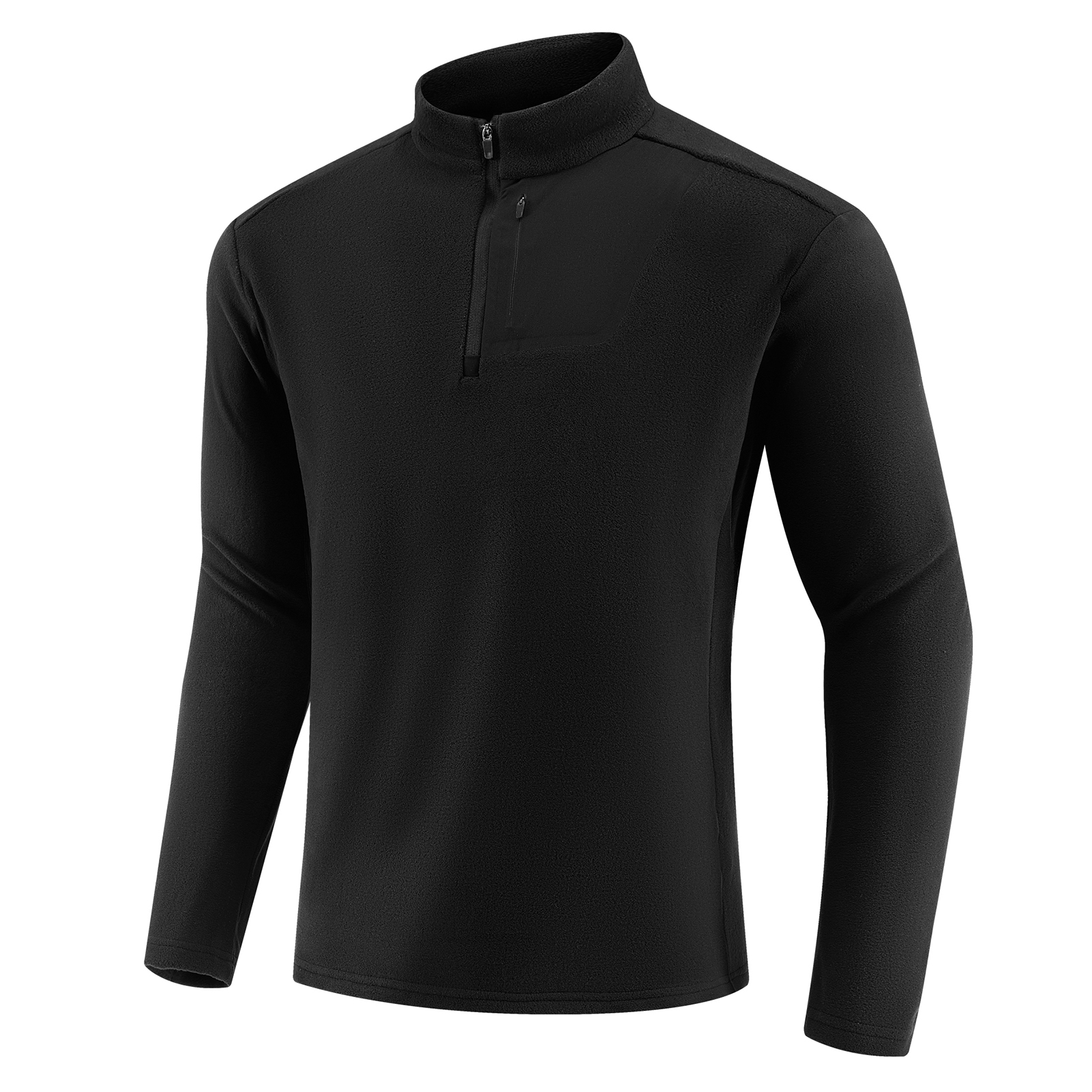 Senbwl Winter Men's Quarter Zip Premium Fleece Pullover Mid-layer