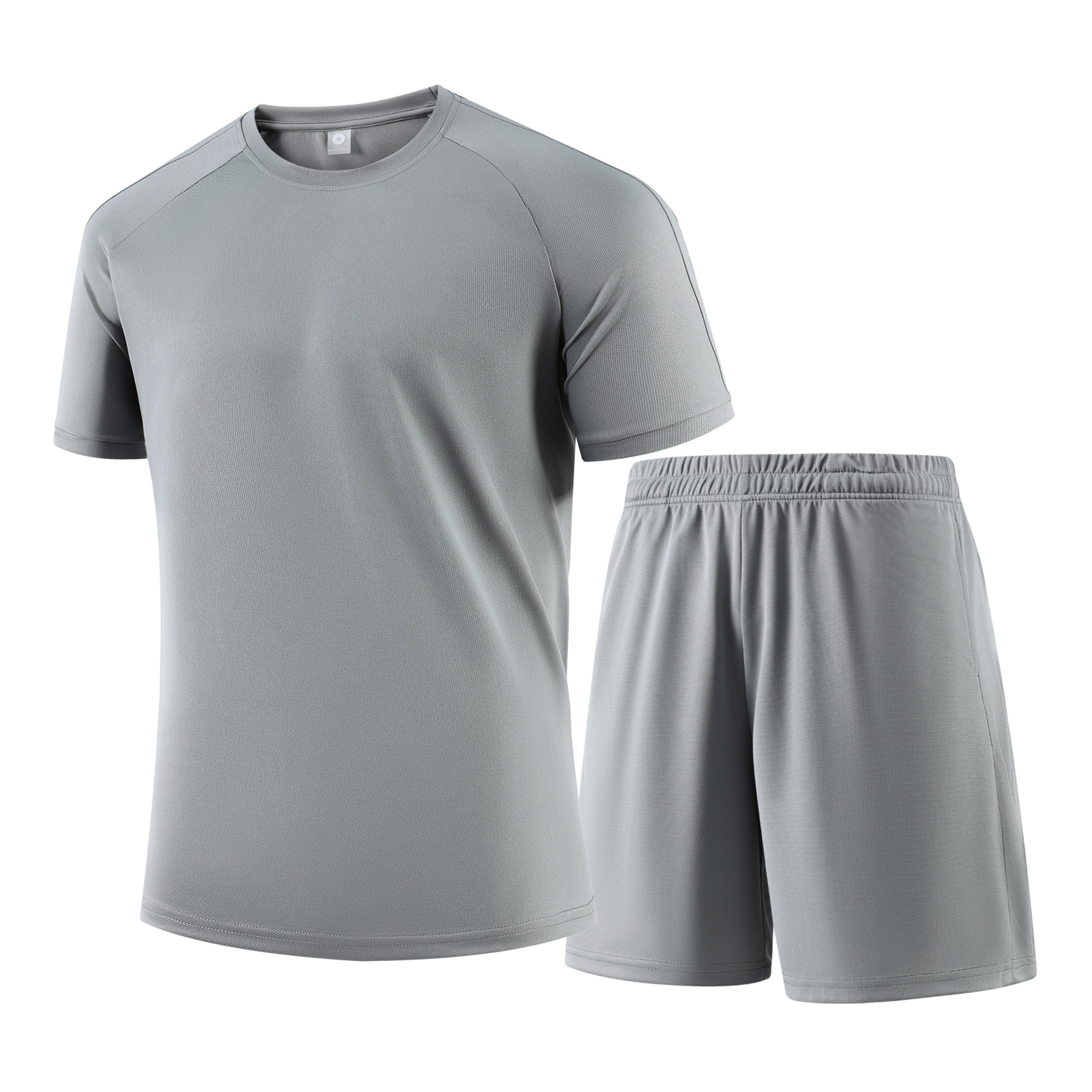 Senbwl Men's Short Sleeve Sports Set Moisture-Wicking