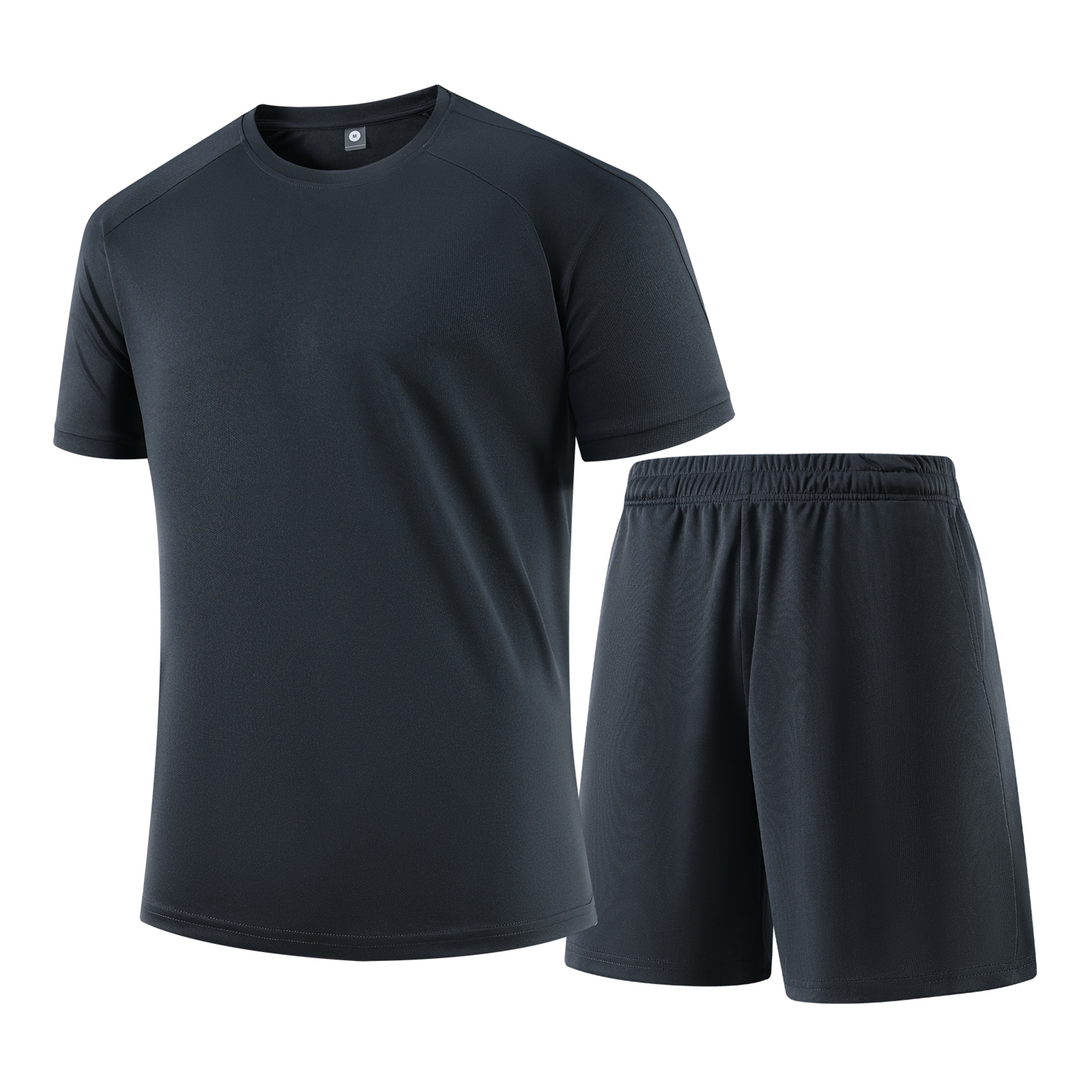 Senbwl Men's Short Sleeve Sports Set Moisture-Wicking