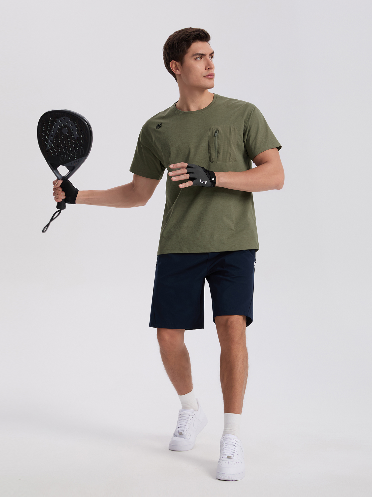 Senbwl Men's Moisture-Wicking Seamless Padel T-Shirt