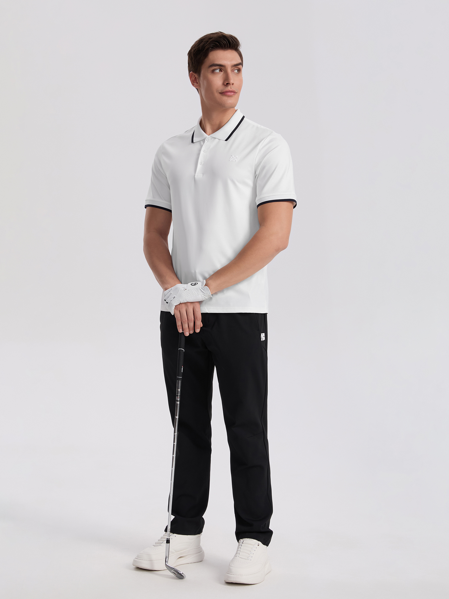 Senbwl Men's Ice Silk Roma Golf Polo Shirts High Stretch
