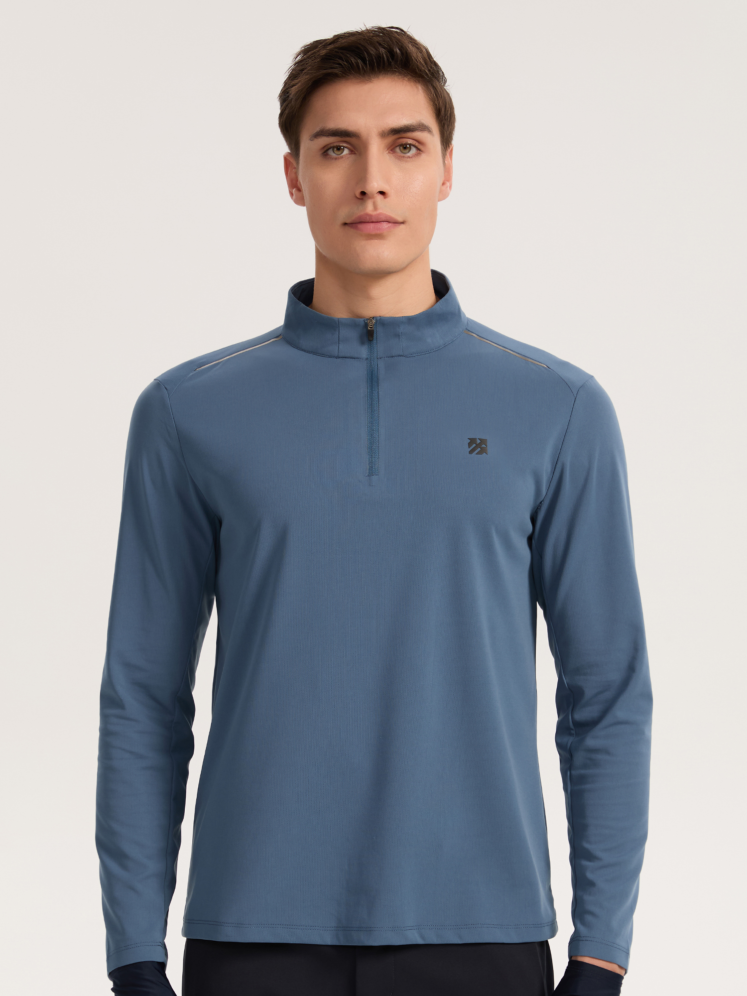 Senbwl Men's None-Spandex Stretch Quarter Zip Sports Pullover-Senbwl Sports