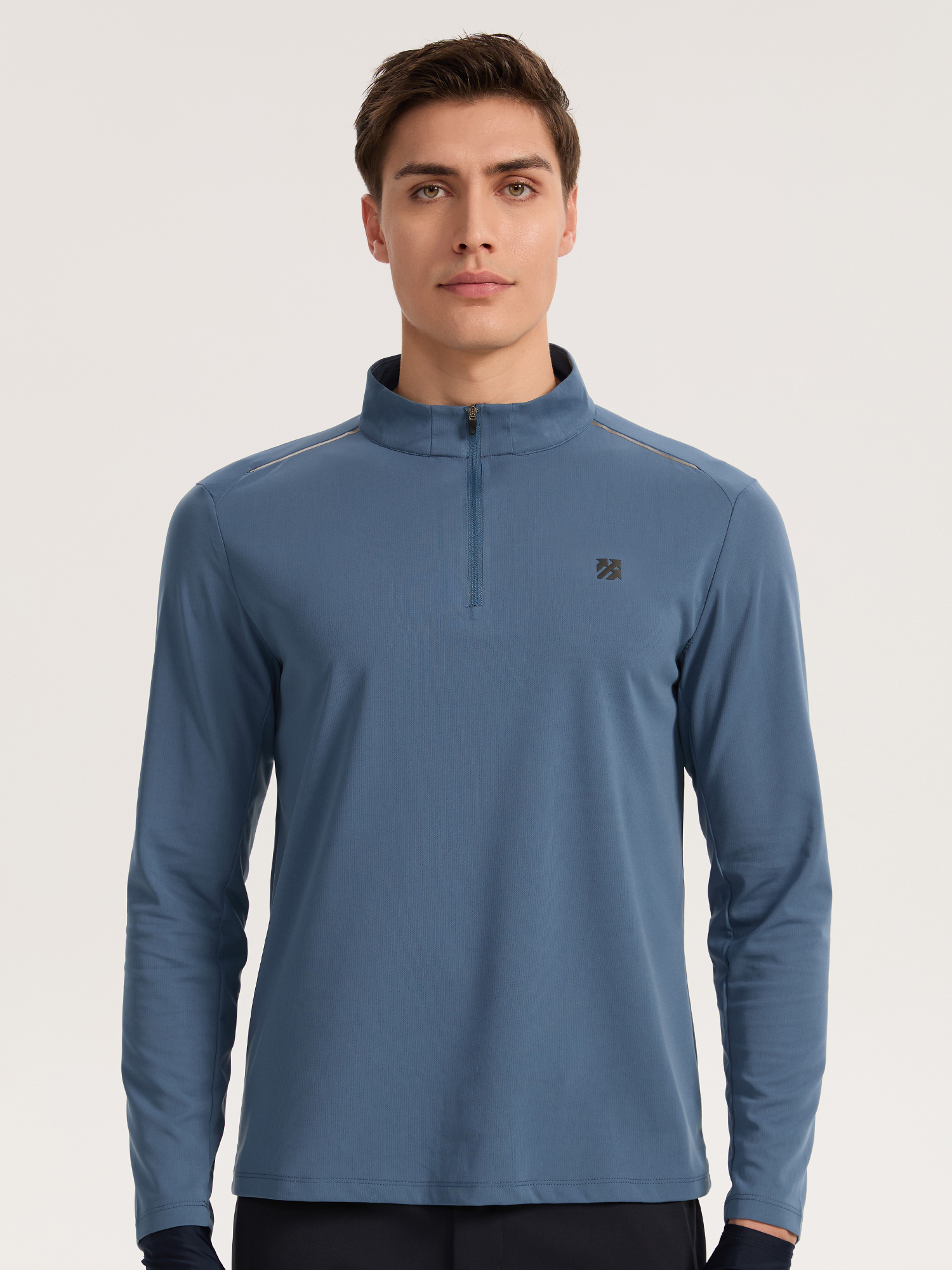 Senbwl Men's None-Spandex Stretch Quarter Zip Sports Pullover-Senbwl Sports