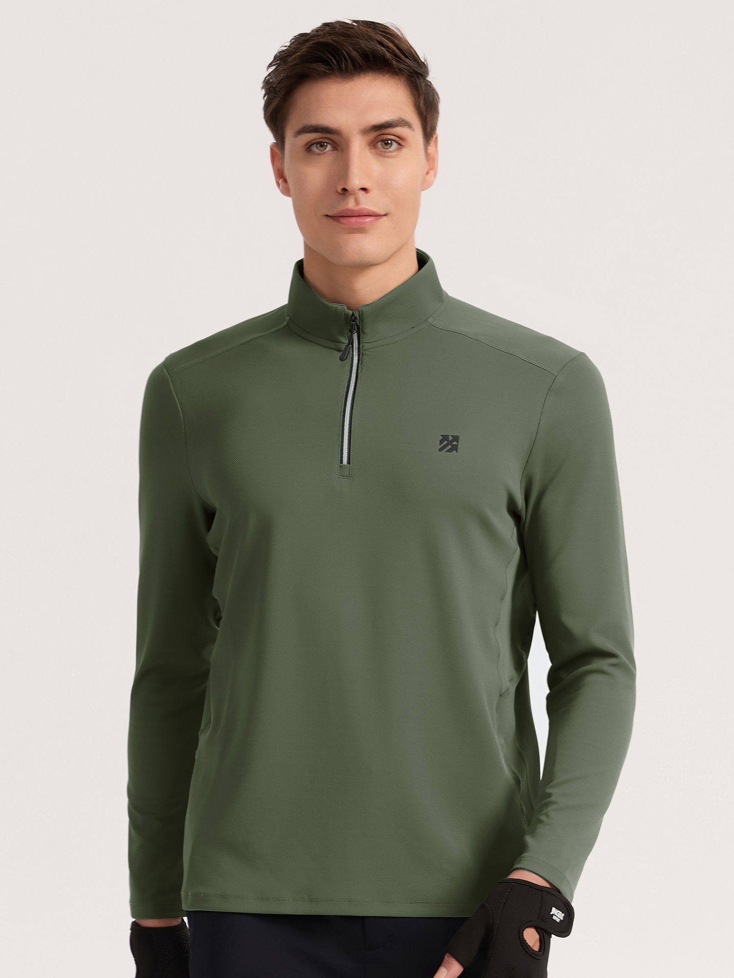 Senbwl Men's Quarter Zip Neck Pullover High Stretch-Senbwl Sports