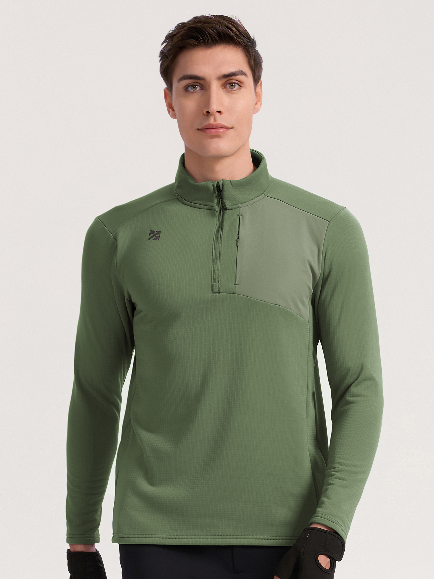 Senbwl Men's Quarter Zip Reversed Integrated Fleece Pullover -Senbwl Sports