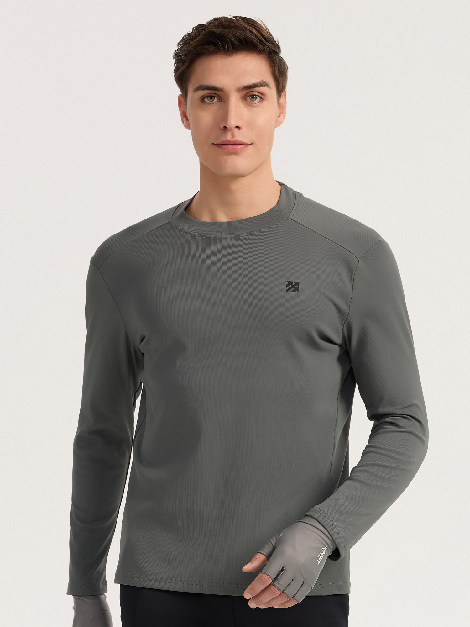 Senbwl Men's Ribbed Moisture-Wicking Long Sleeve T-Shirt -Senbwl Sports