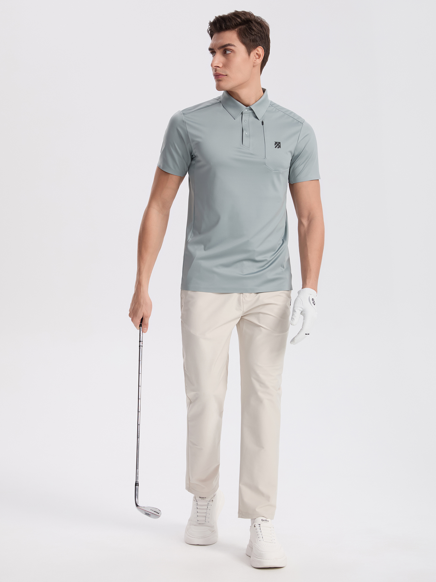 Senbwl Men's Ice Silk Roma Seamless Polo Shirts