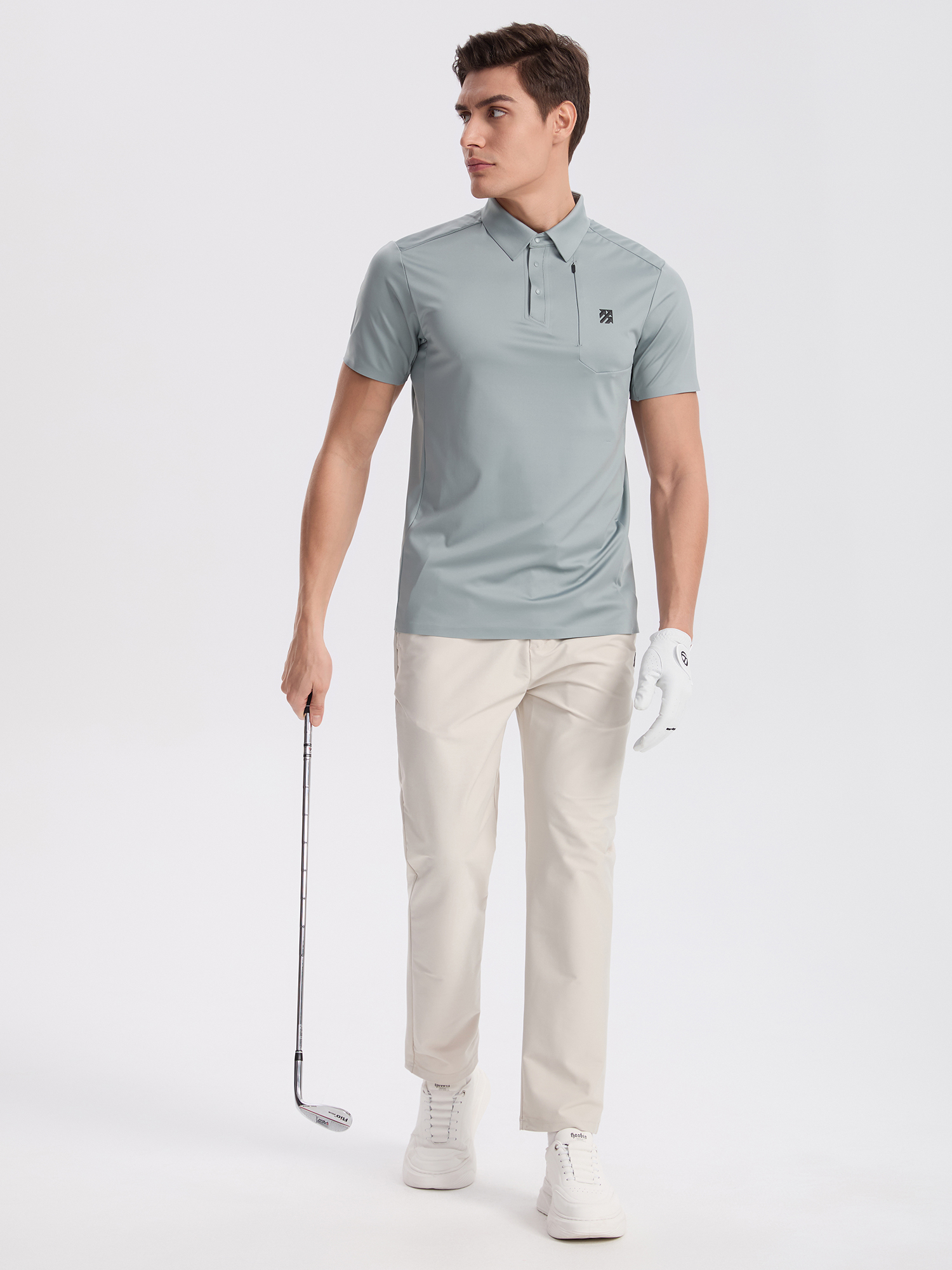 Senbwl Men's Ice Silk Roma Seamless Polo Shirts