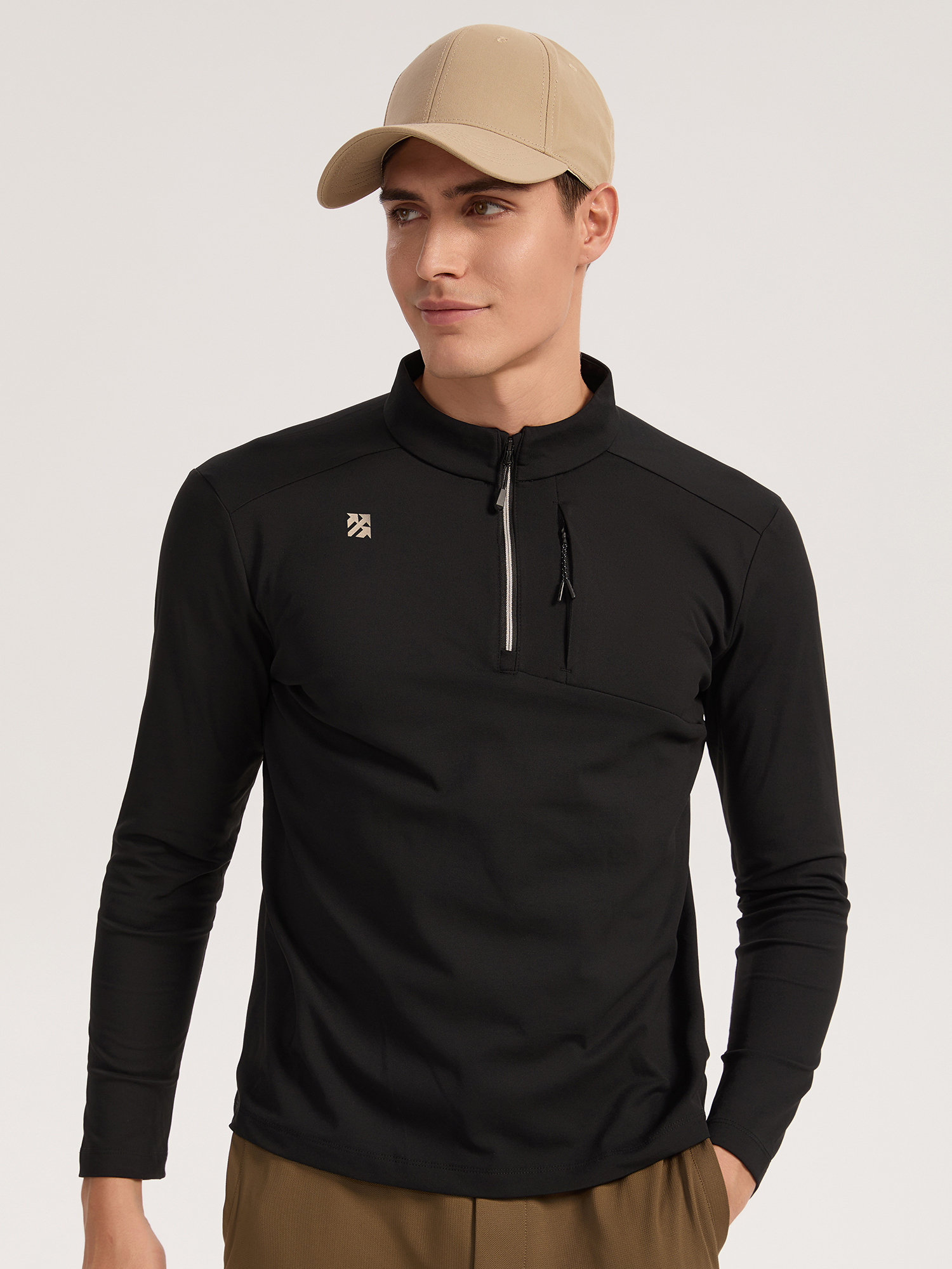 Senbwl Men's Outdoor & Sports Quarter Zip Pullover Non-Spandex Stretch Fabric -Senbwl Sports