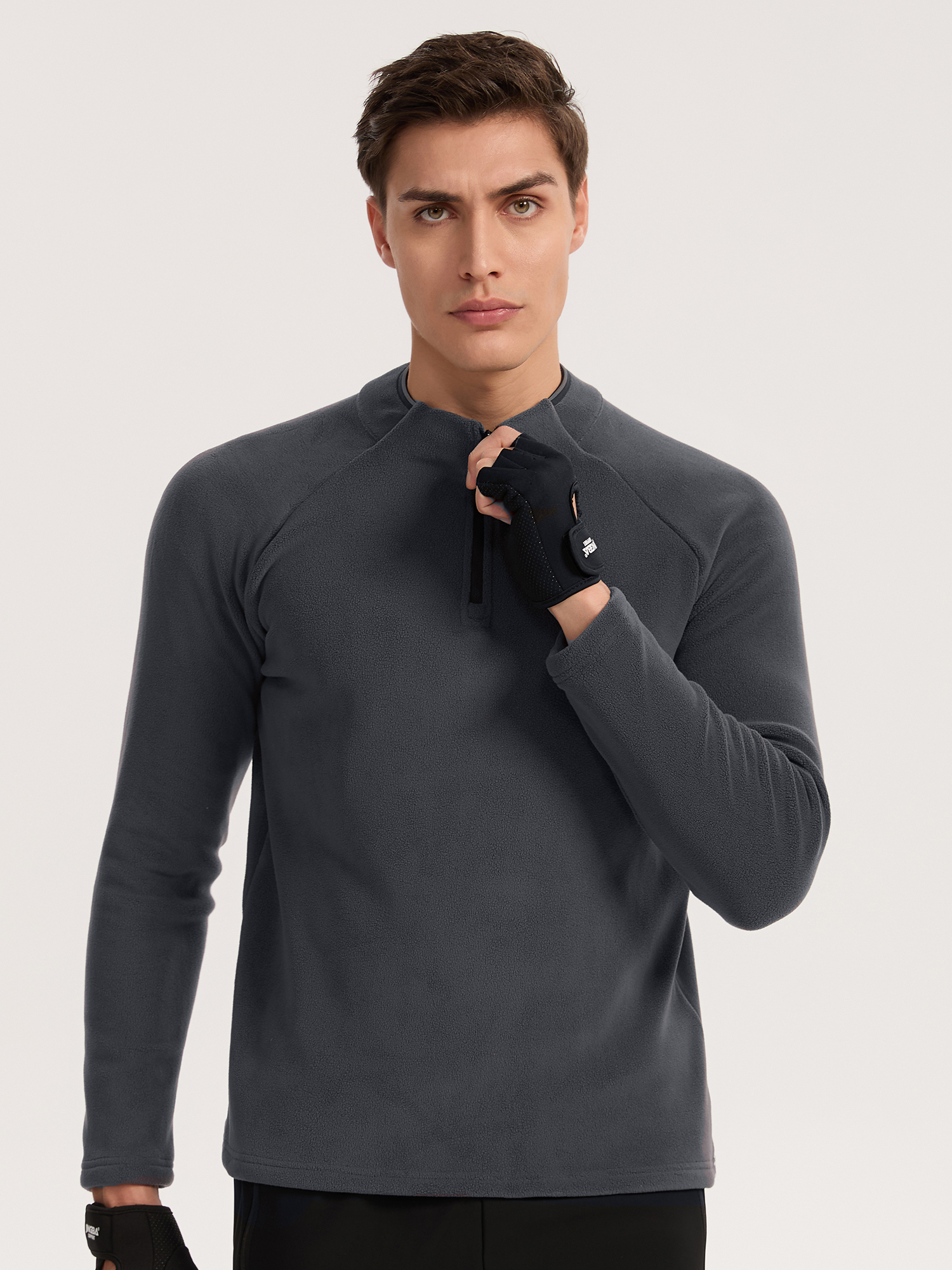 Senbwl Winter Premium Fleece Men's Quarter Zip Pullover Midlayer Sweatshirt-Senbwl Sports