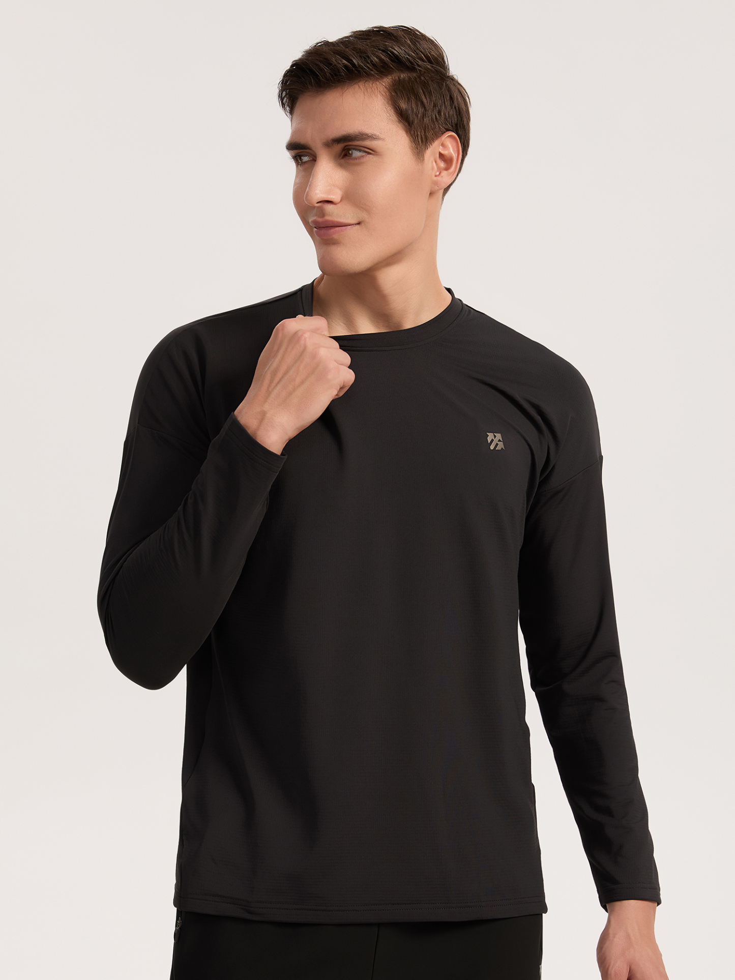 Senbwl Men's Long Sleeve T-Shirt Grid Fleece-Senbwl Sports