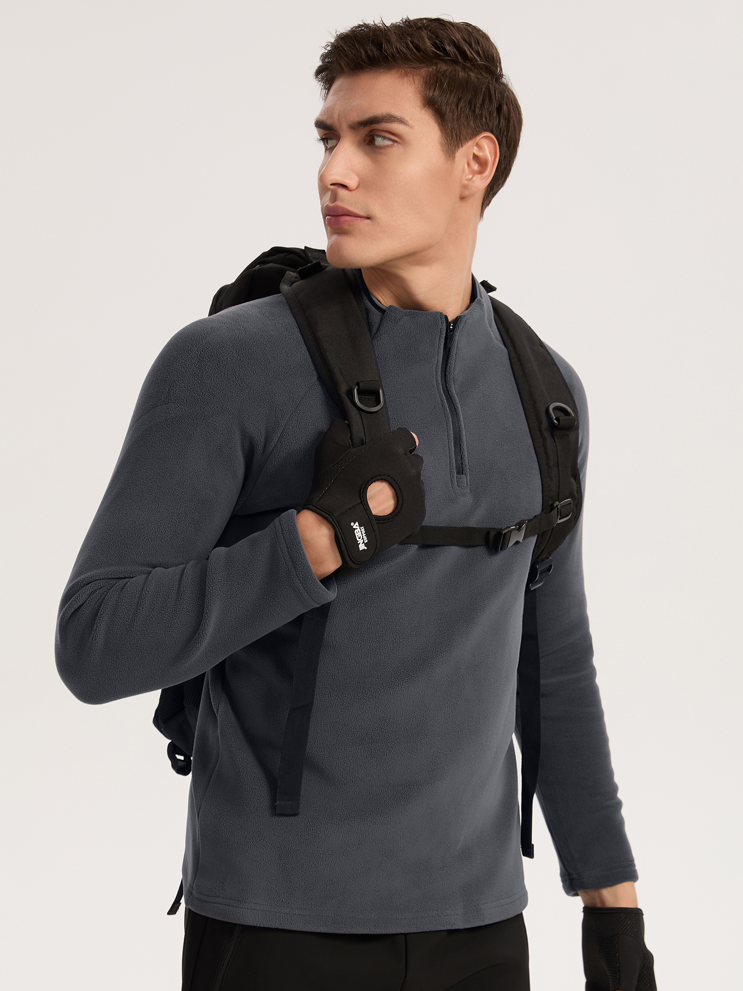 Senbwl Winter Premium Fleece Men's Quarter Zip Pullover Midlayer Sweatshirt-Senbwl Sports