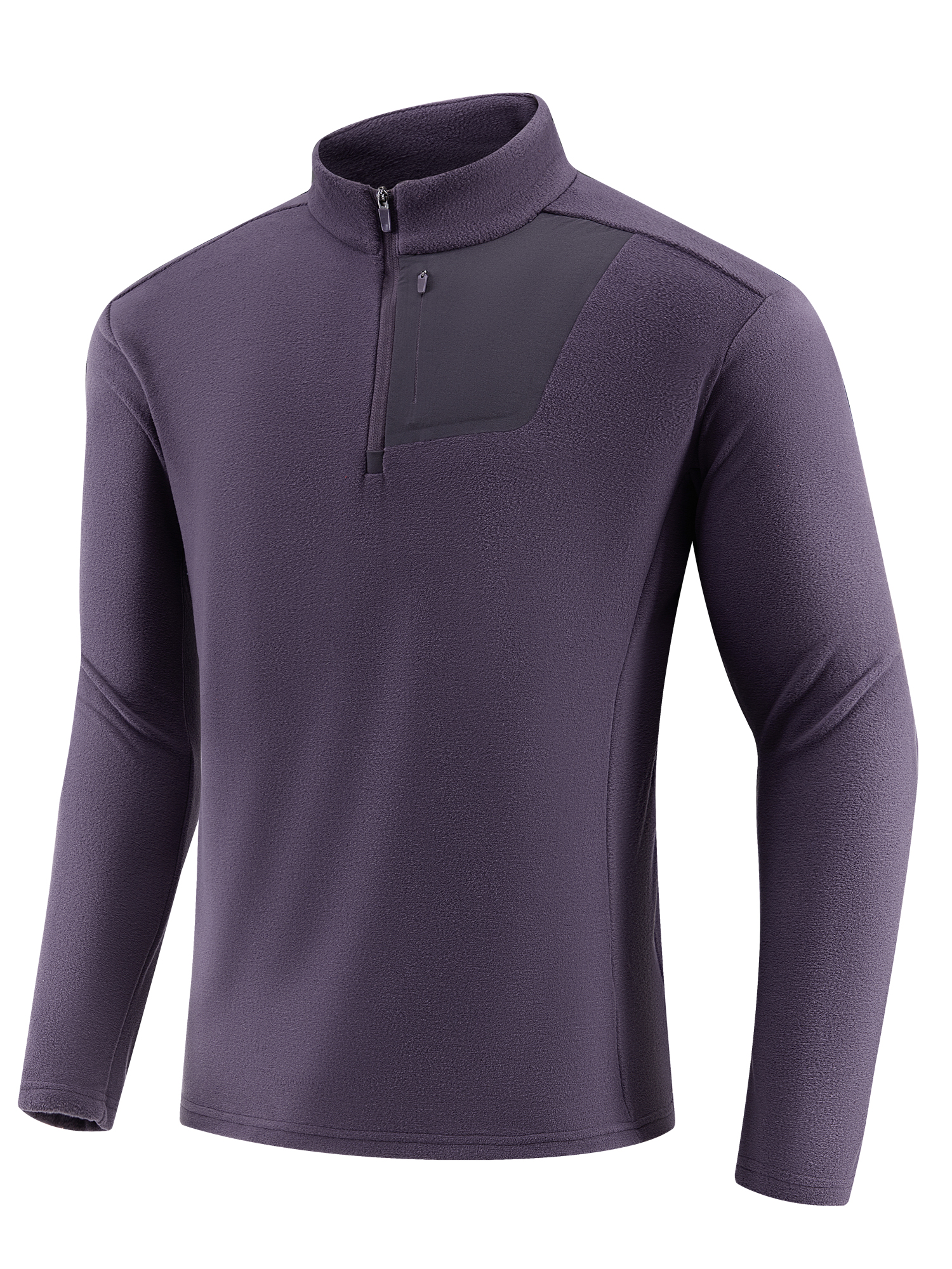 Senbwl Winter Men's Quarter Zip Premium Fleece Pullover Mid-layer