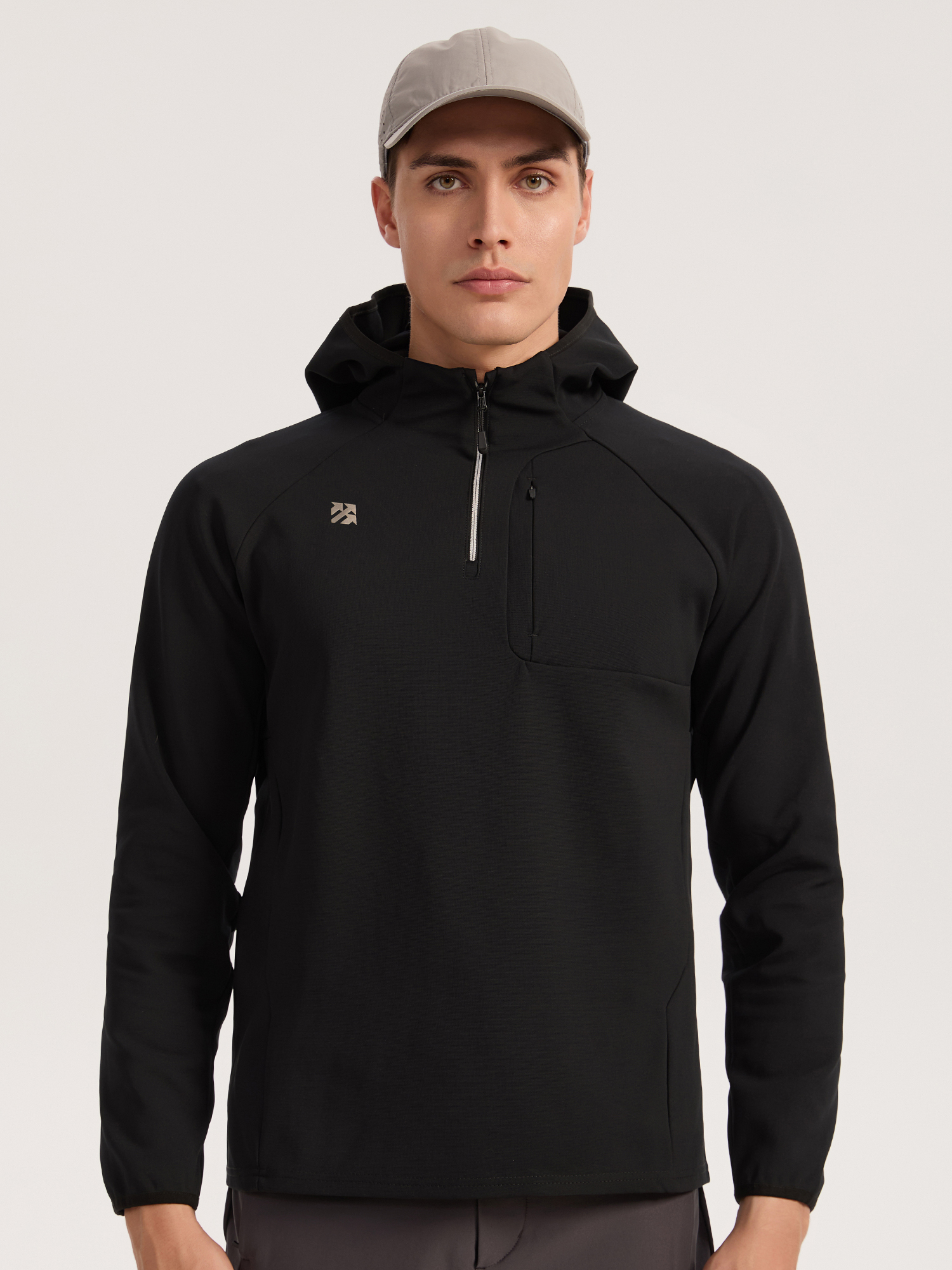 Senbwl Outdoor Hoodie Hooded Quarter Zip Sweatshirt High-Stretch Durable -Senbwl Sports