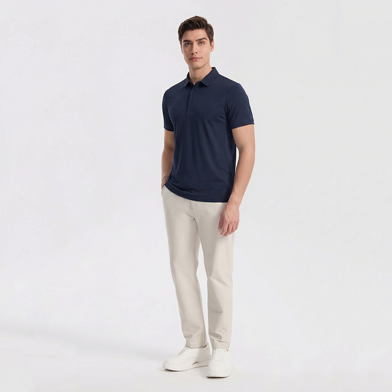 8383 Men's High Stretch Fabric Performance Seamless Polo Shirts
