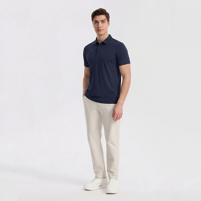 8383 Men's High Stretch Fabric Performance Seamless Polo Shirts