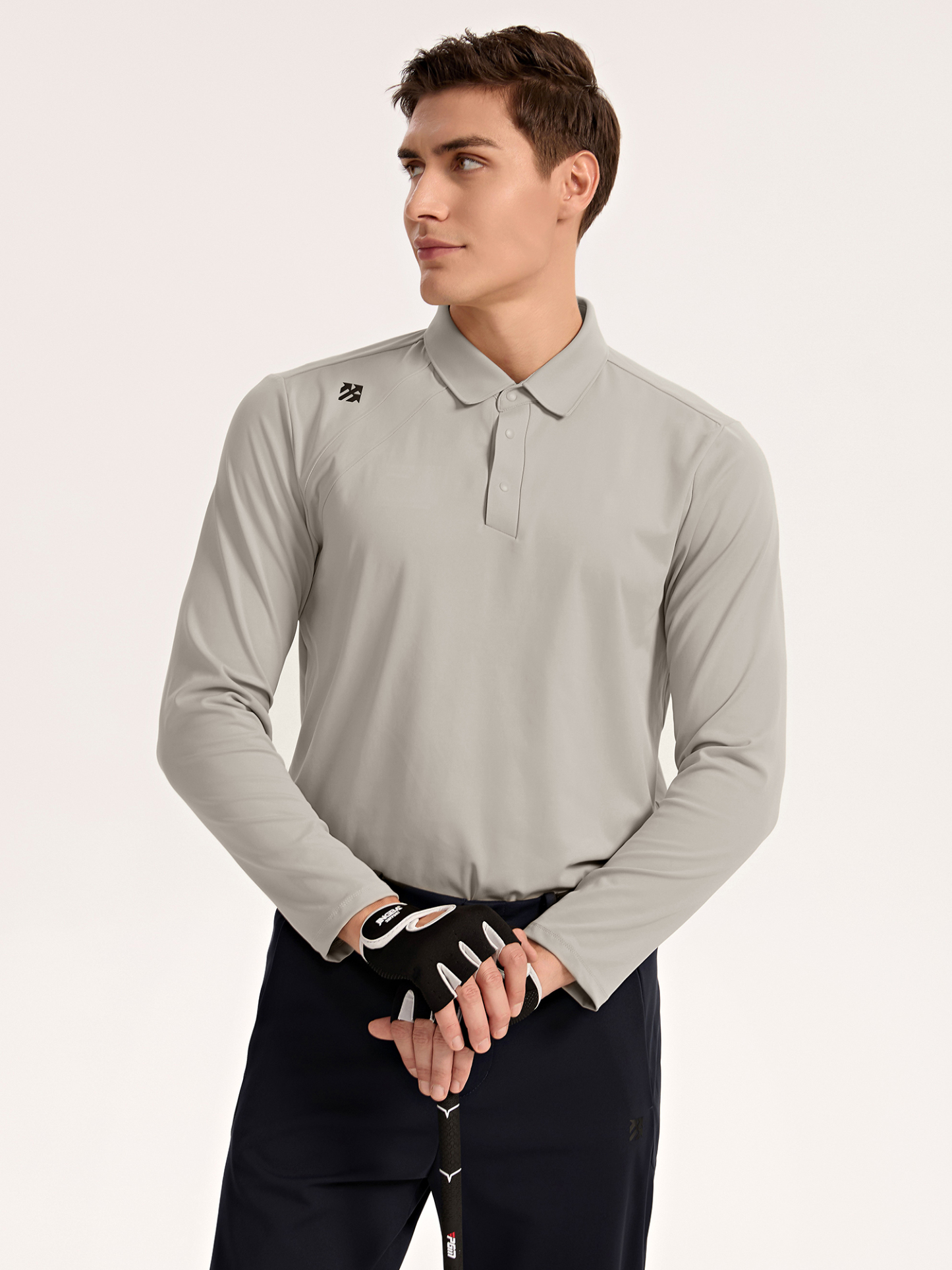 Senbwl Men's Long Sleeve Golf Polo Shirt-Senbwl Sports