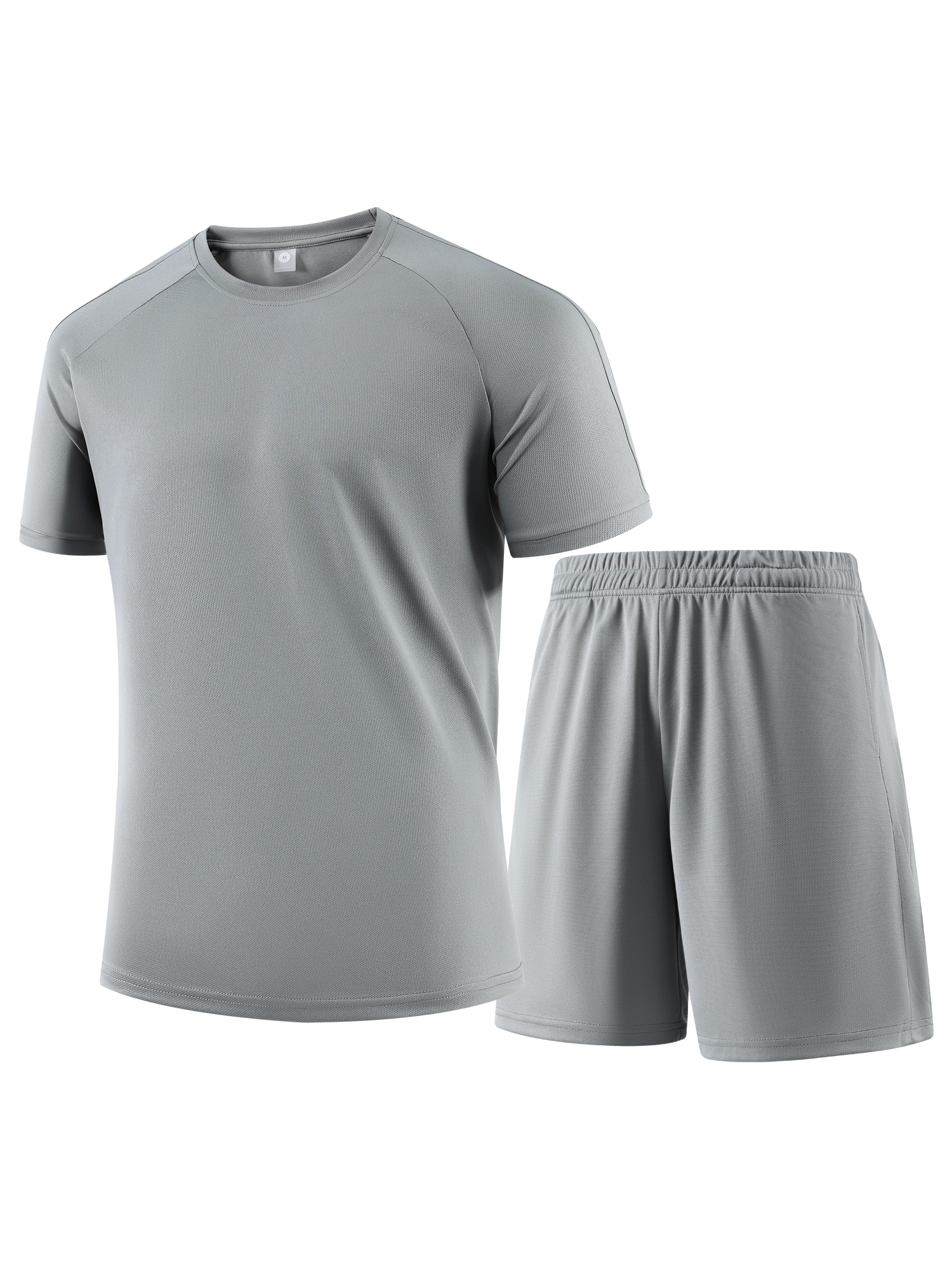 Senbwl Men's Short Sleeve Sports Set Moisture-Wicking