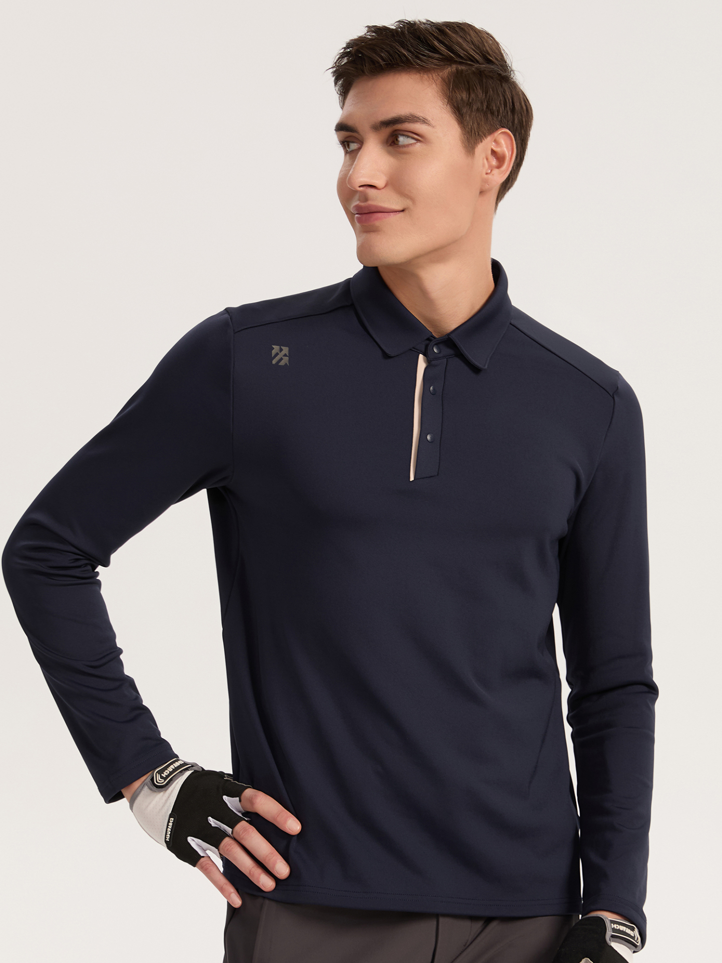 Senbwl Men's Long Sleeve Golf Polo Shirt-Senbwl Sports