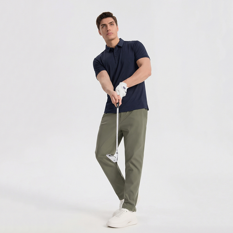 8383 Men's High Stretch Fabric Performance Seamless Polo Shirts