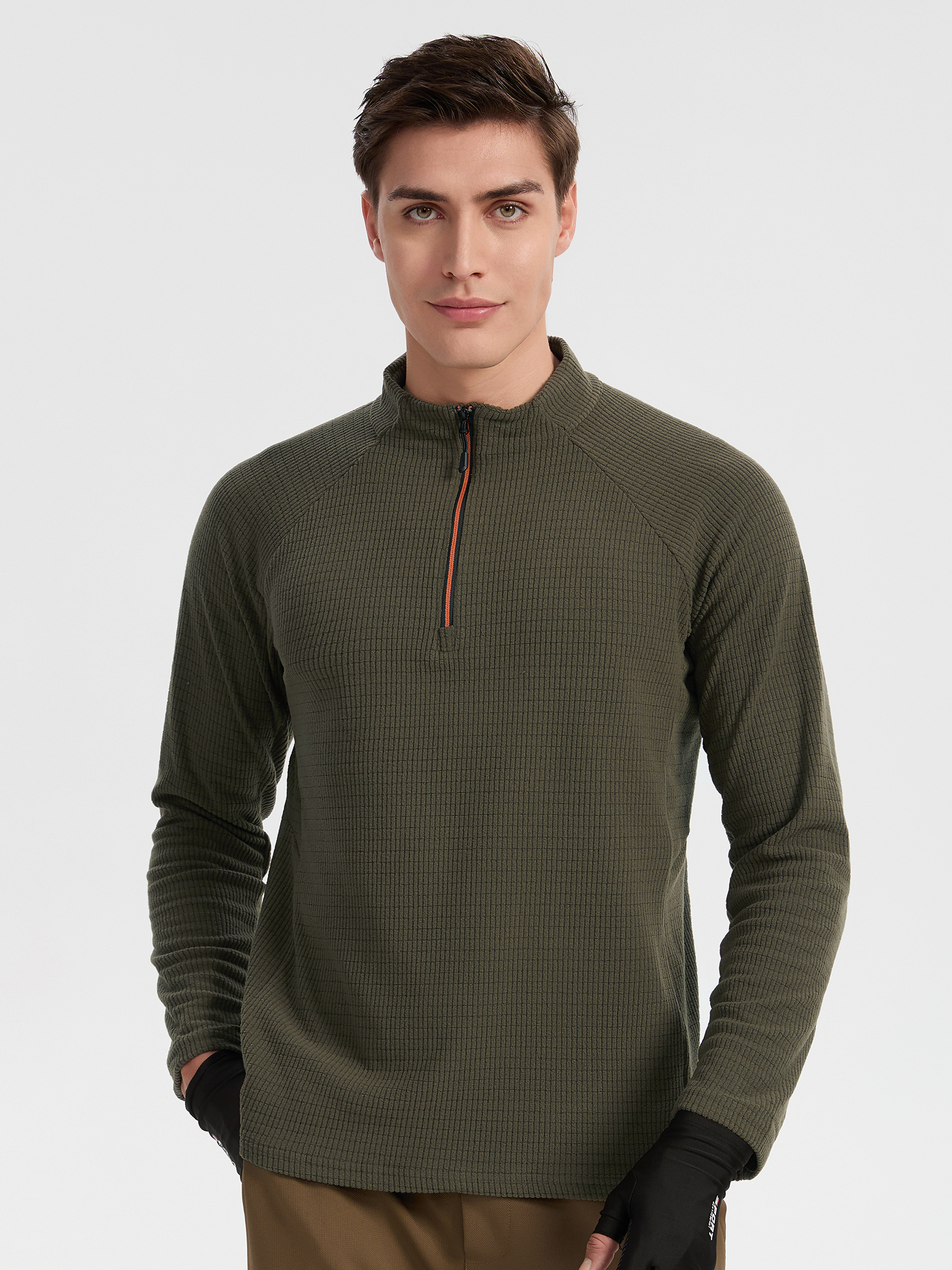 Senbwl Men's Integrated Fleece Quarter Zip Pullover-Senbwl Sports