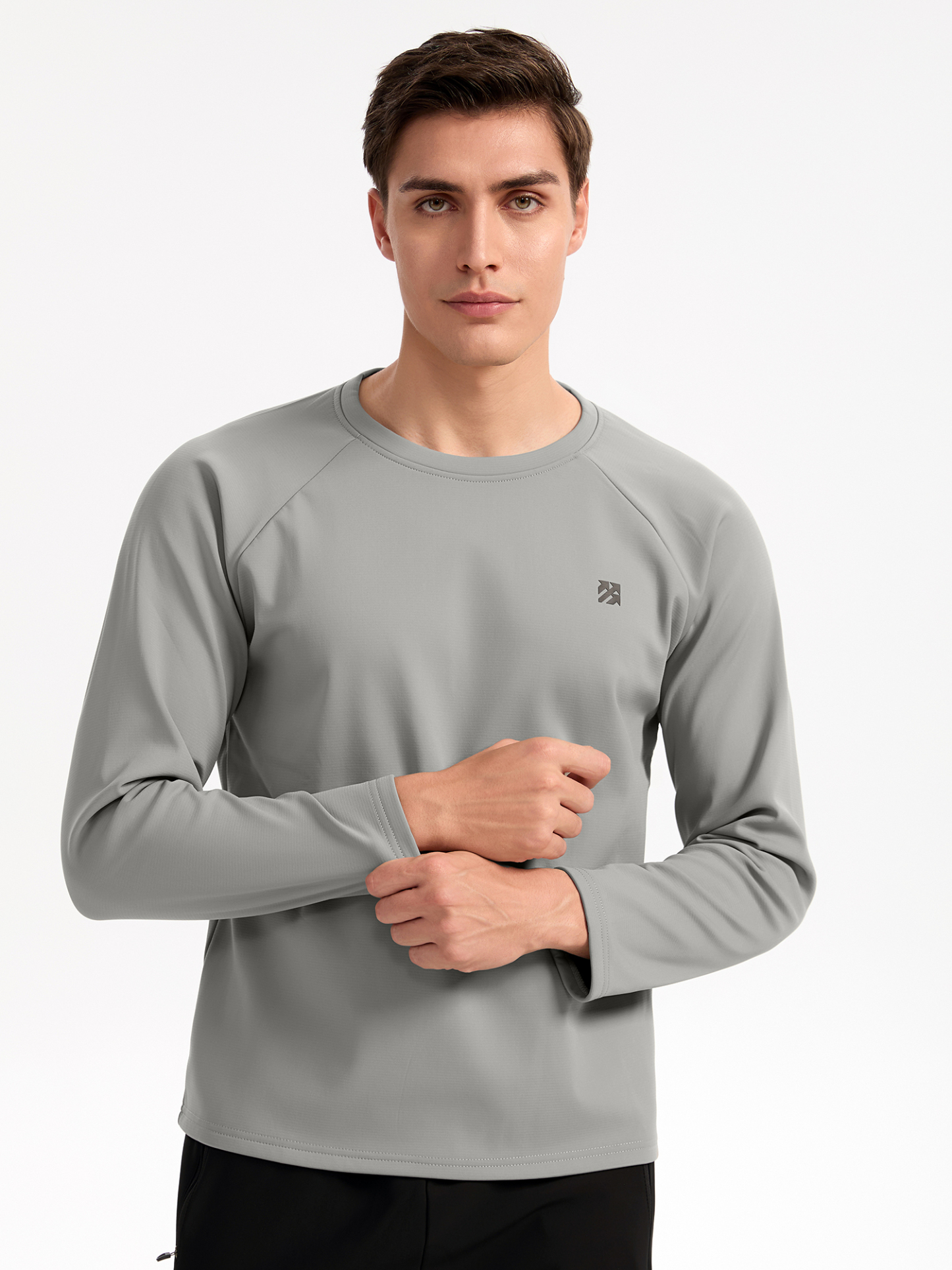 Senbwl Winter Men's High Stretch Crewneck Sweatshirt Fleece Inside-Senbwl Sports