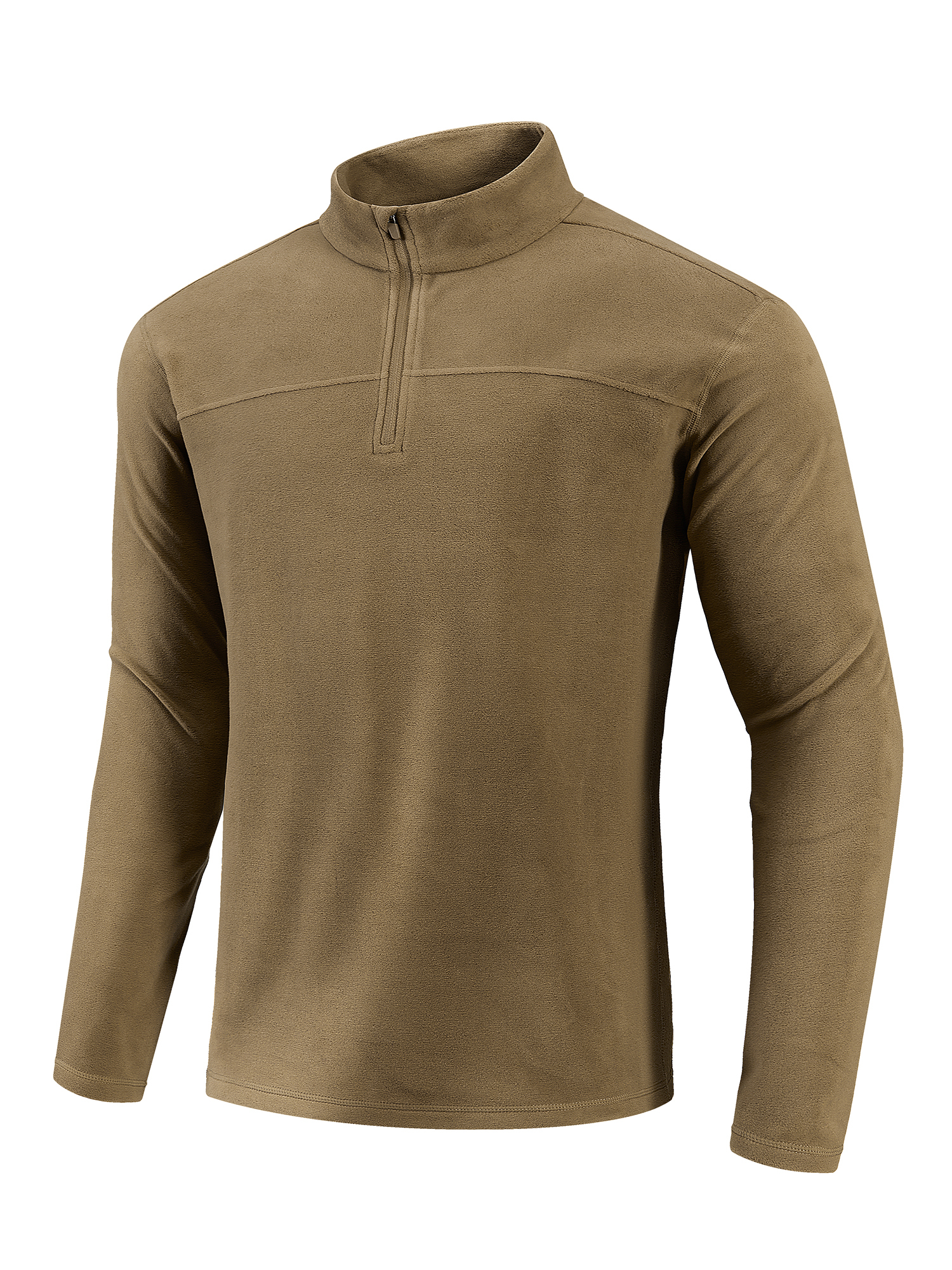Senbwl Winter Men's Quarter Zip Premium Fleece Pullover Mid-layer