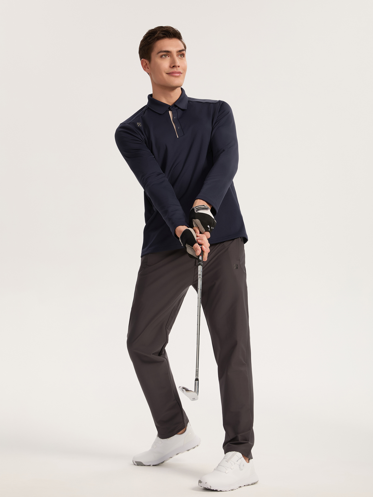 Senbwl Men's Long Sleeve Golf Polo Shirt-Senbwl Sports