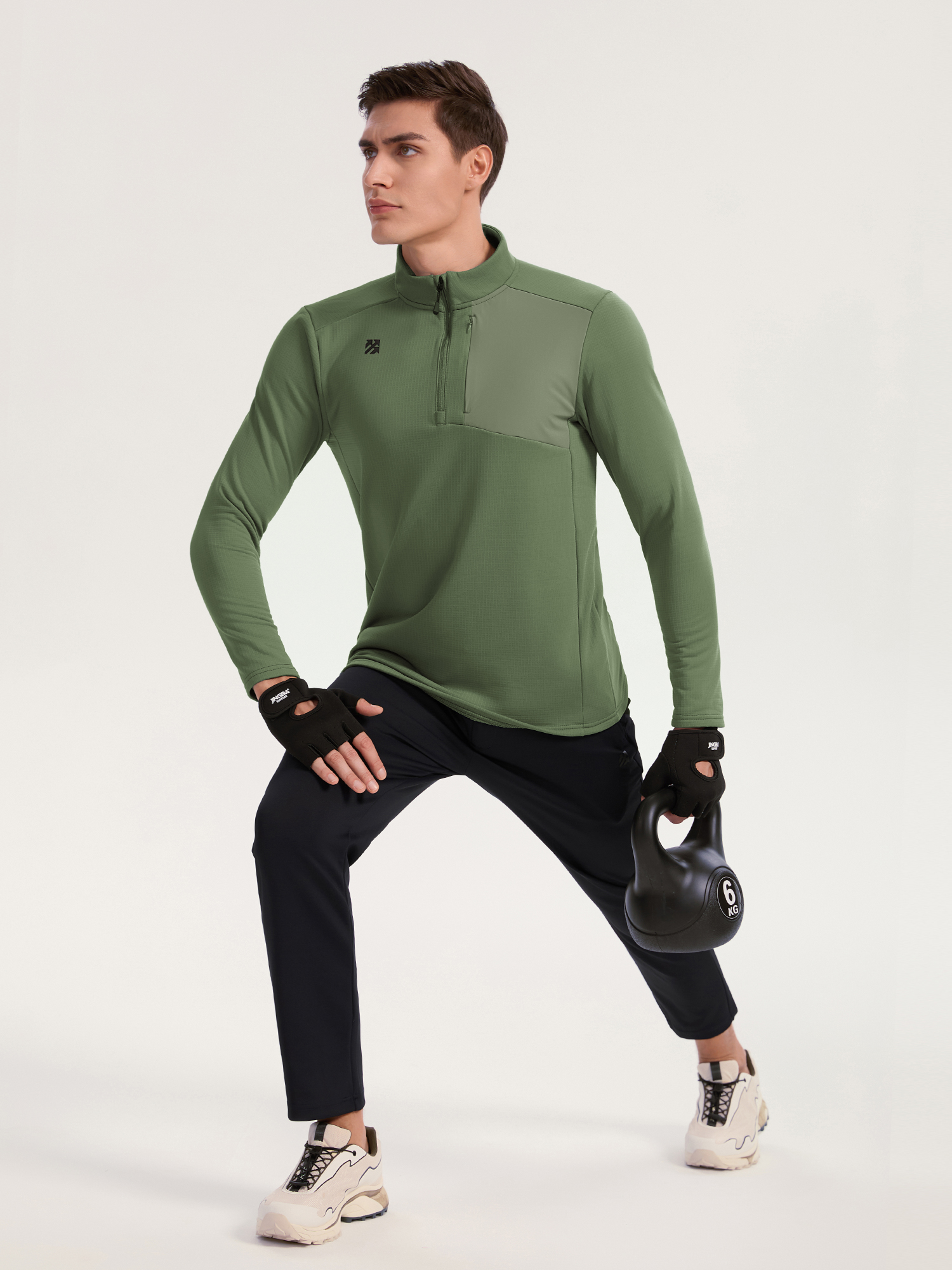 Senbwl Men's Quarter Zip Reversed Integrated Fleece Pullover -Senbwl Sports